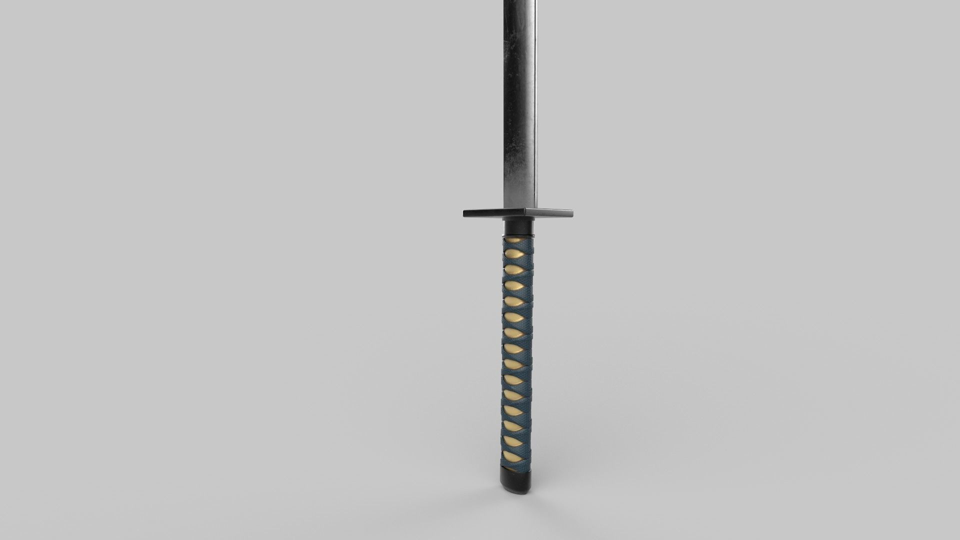 Sword samurai Low-poly 3D model_4