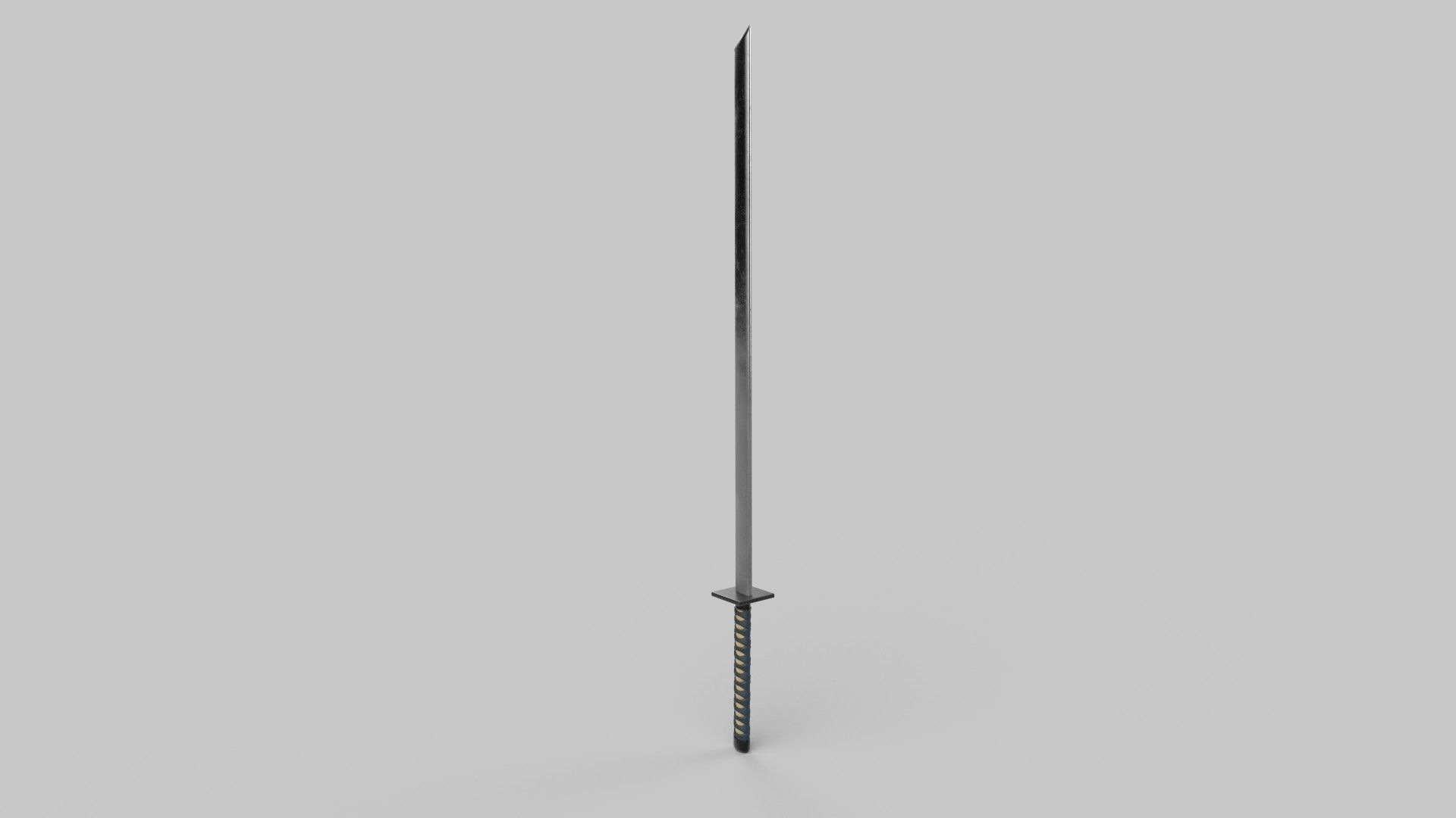 Sword samurai Low-poly 3D model_1