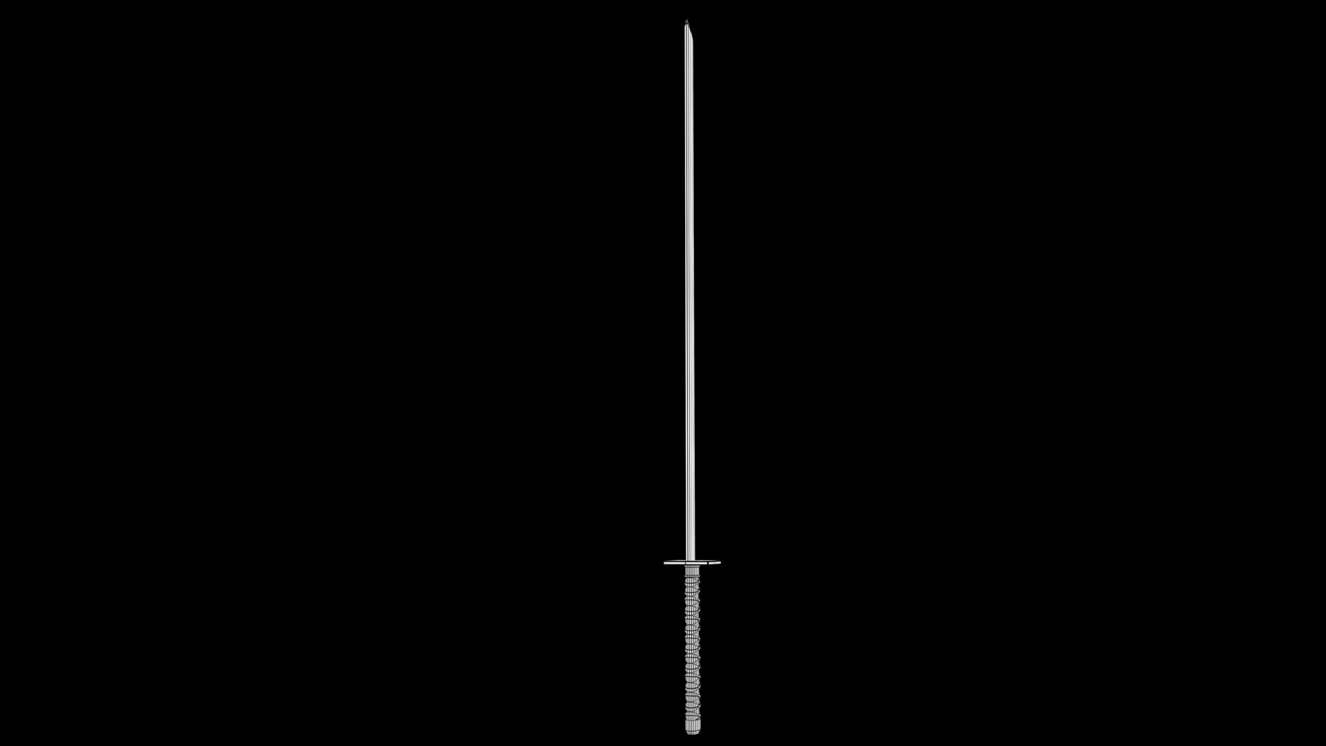 Sword samurai Low-poly 3D model_7
