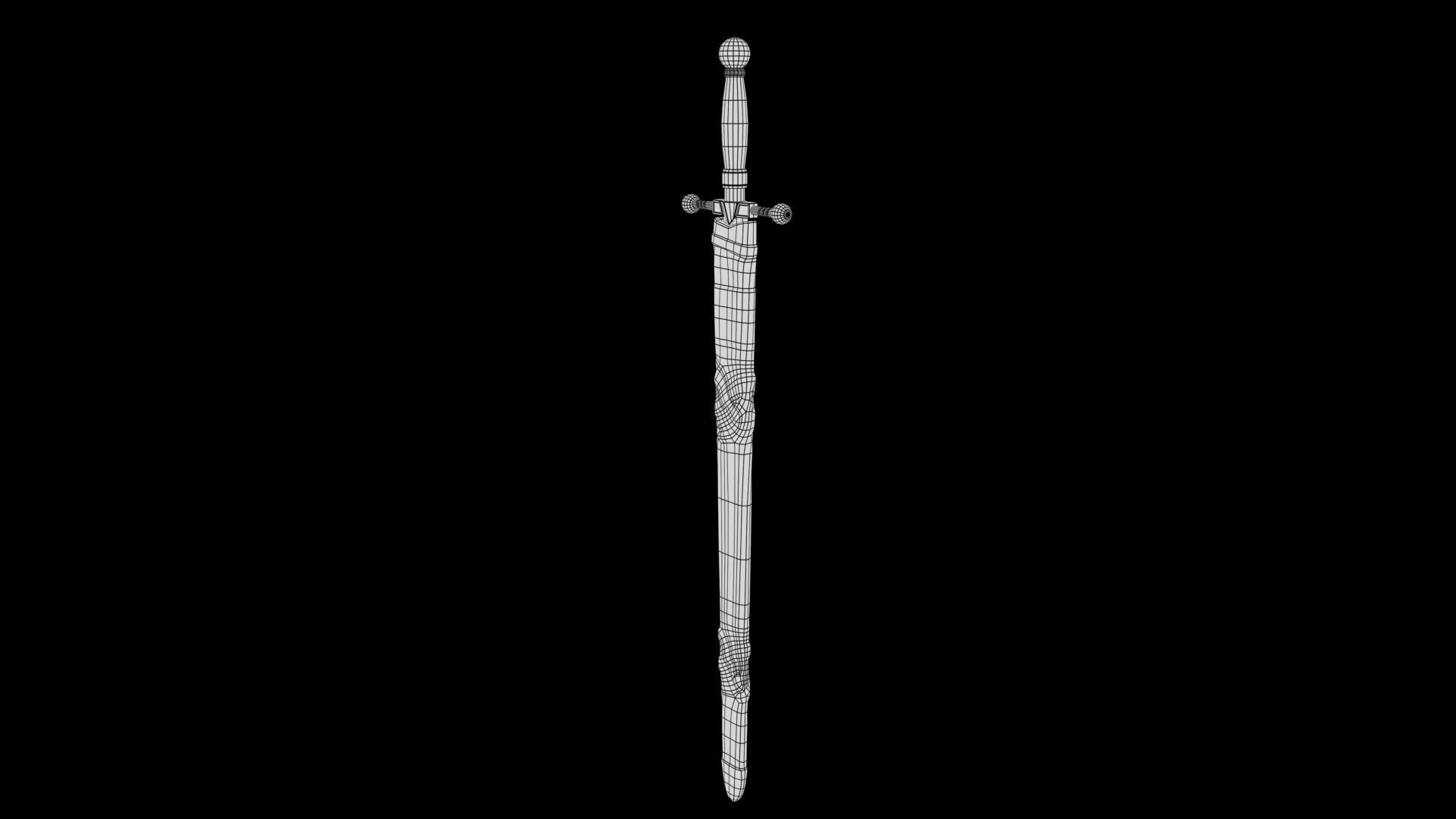 Sword Low-poly 3D model_9