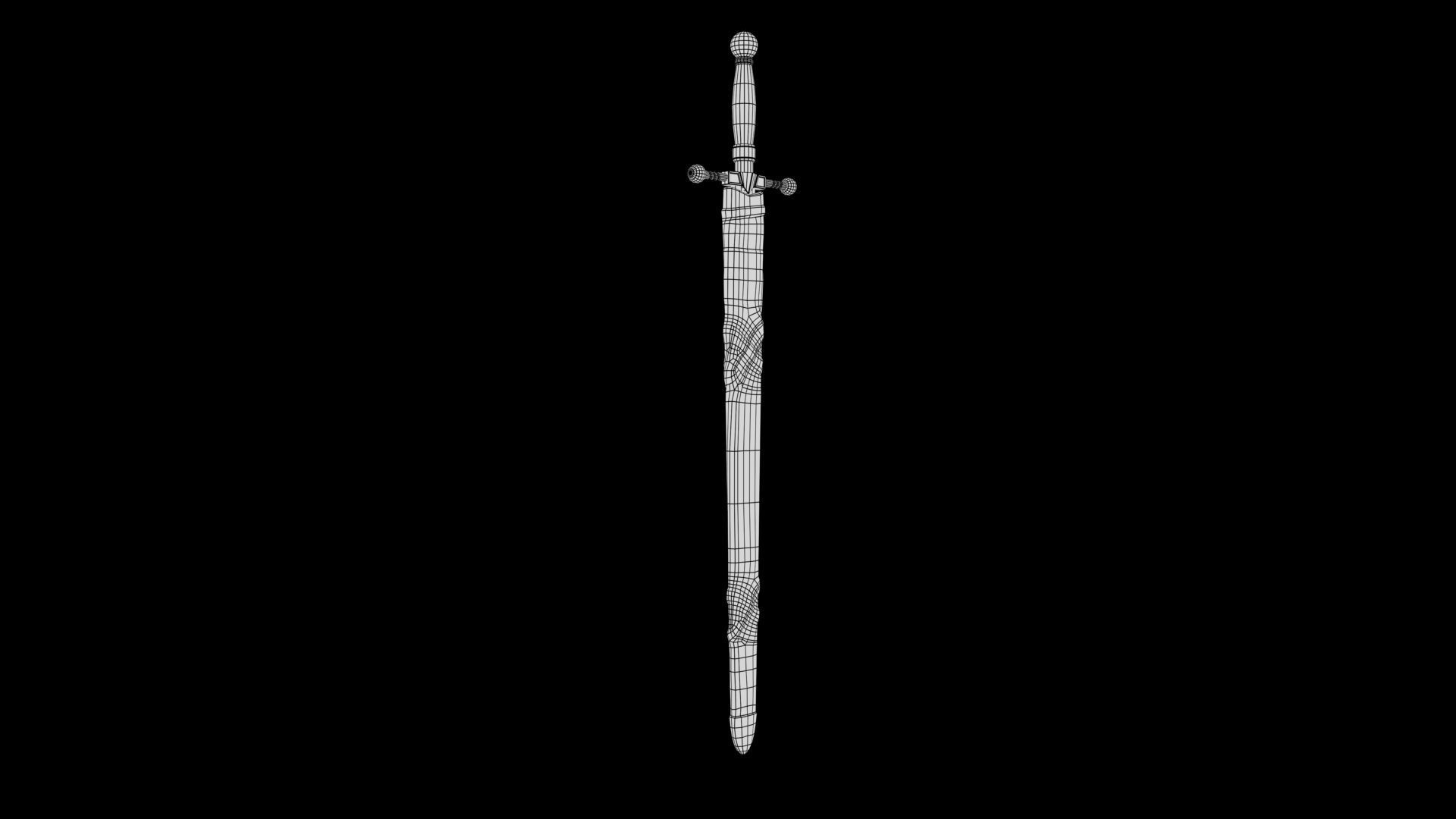 Sword Low-poly 3D model_7