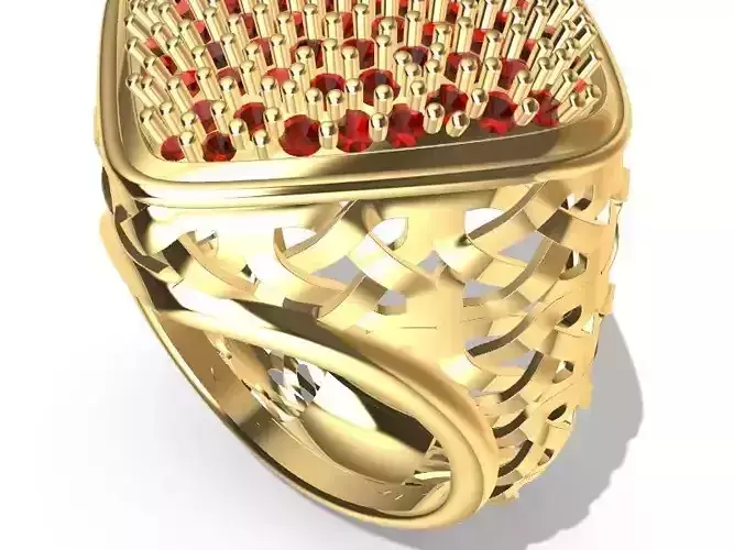 Knot Pave ring stl verified 3D print model