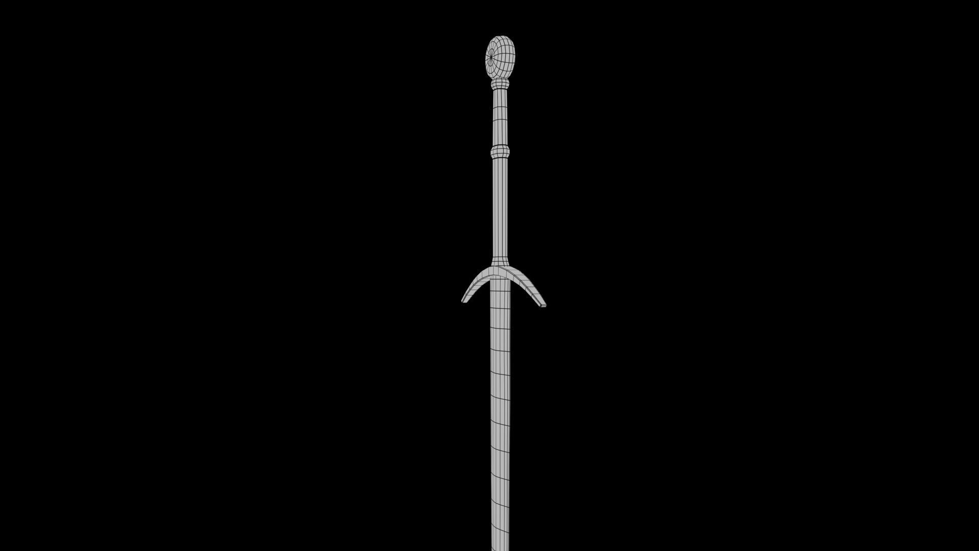 Sword Low-poly 3D model_9