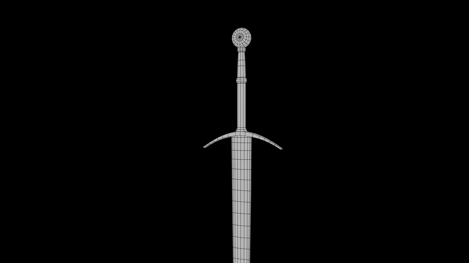 Sword Low-poly 3D model_8