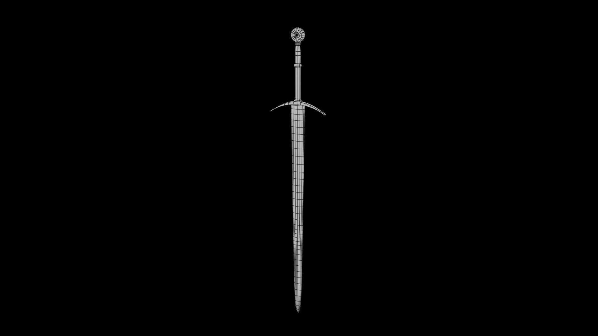 Sword Low-poly 3D model_7
