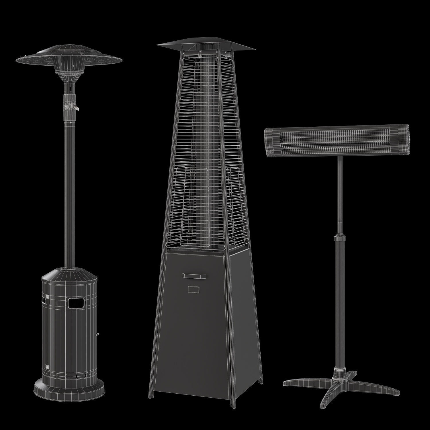 Outdoor heaters 3D model_4