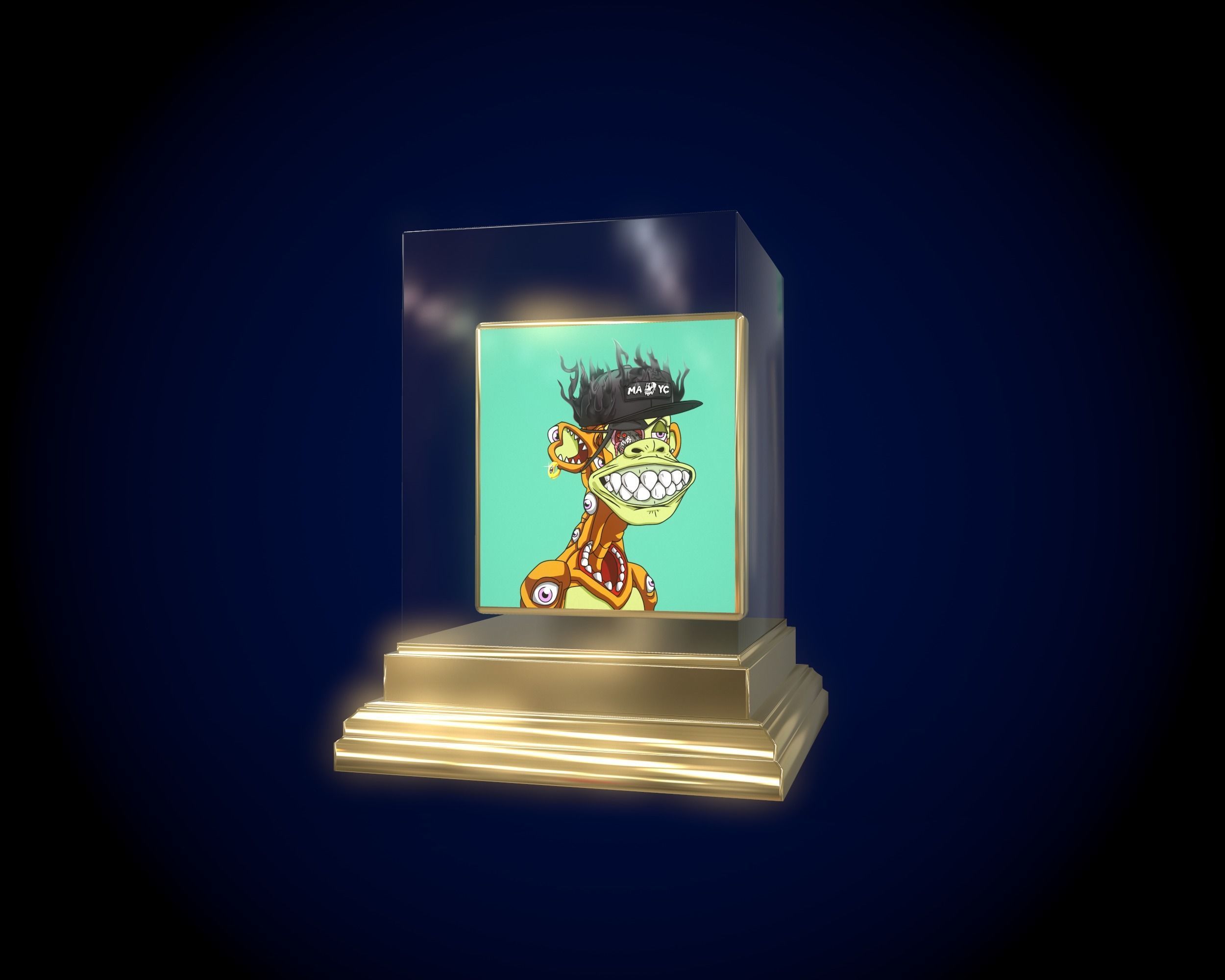 30 Mutant Ape  Gold Club 3D Model Collection_23