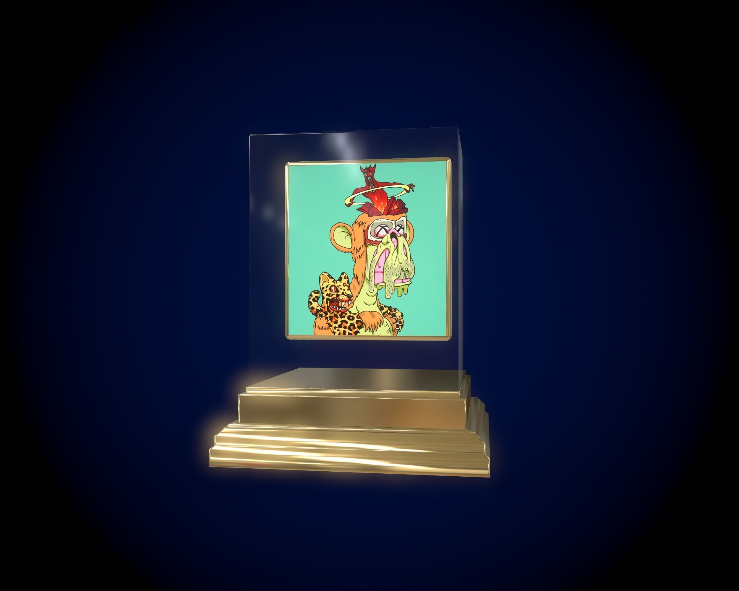 30 Mutant Ape  Gold Club 3D Model Collection_16