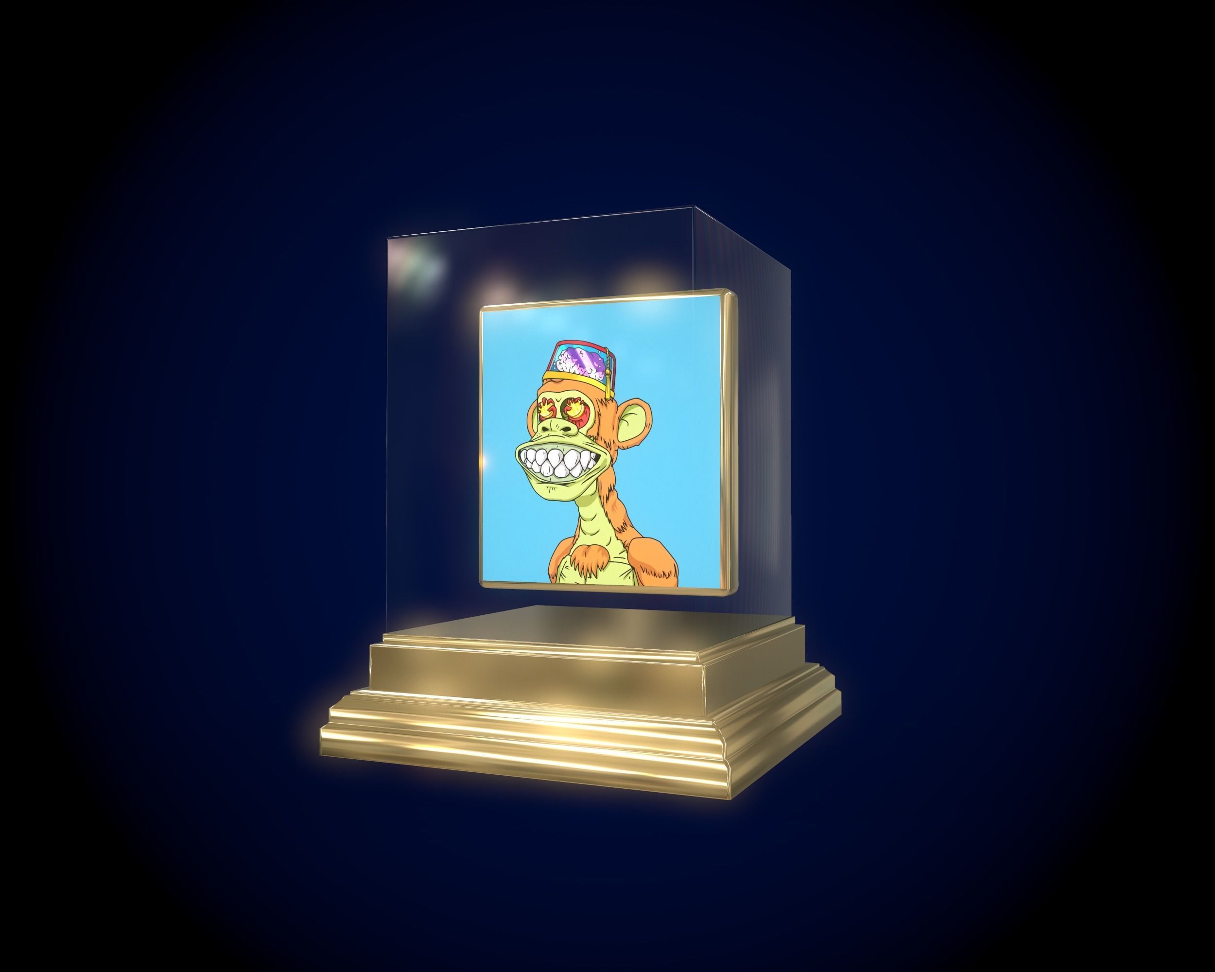 30 Mutant Ape  Gold Club 3D Model Collection_3