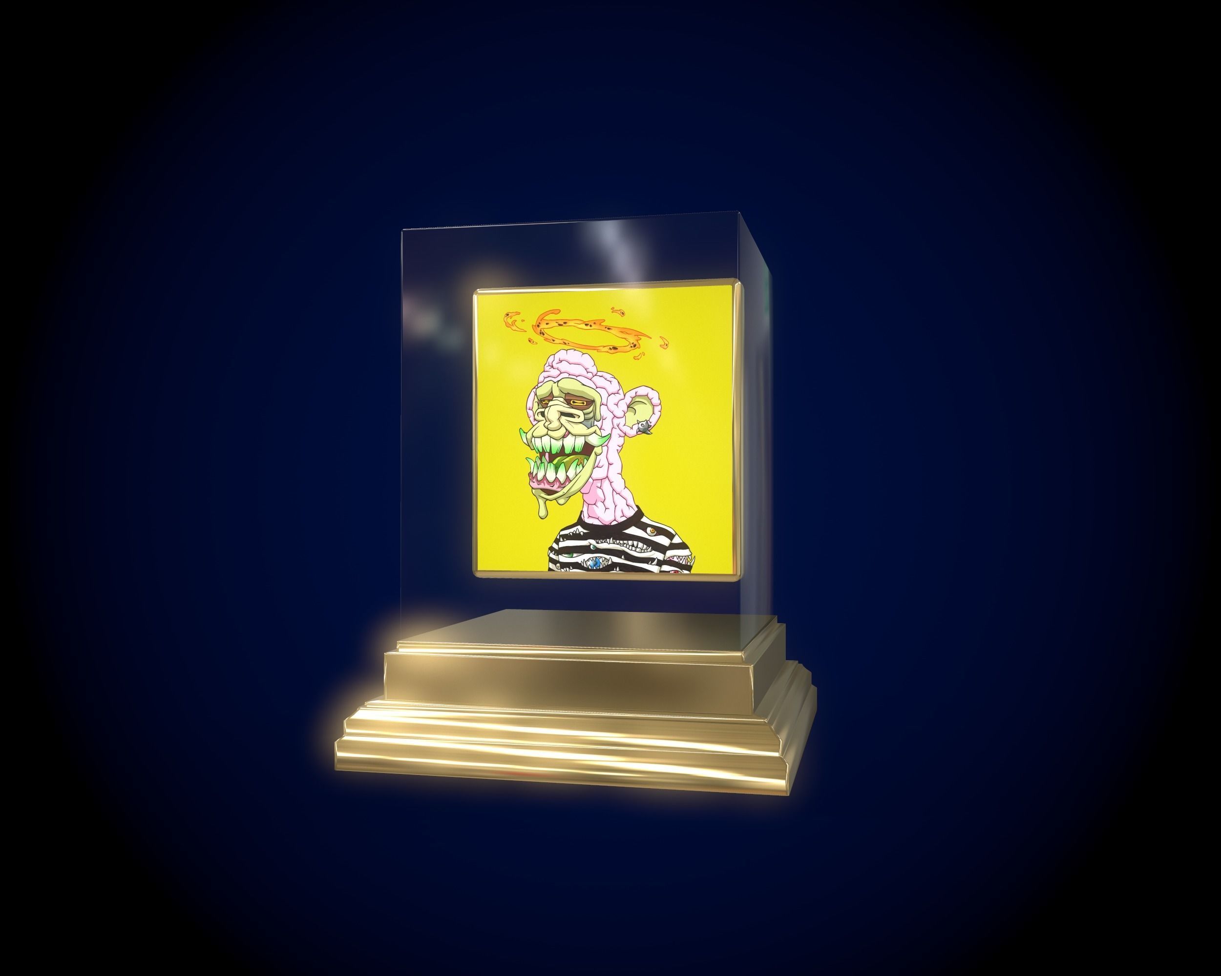 30 Mutant Ape  Gold Club 3D Model Collection_11