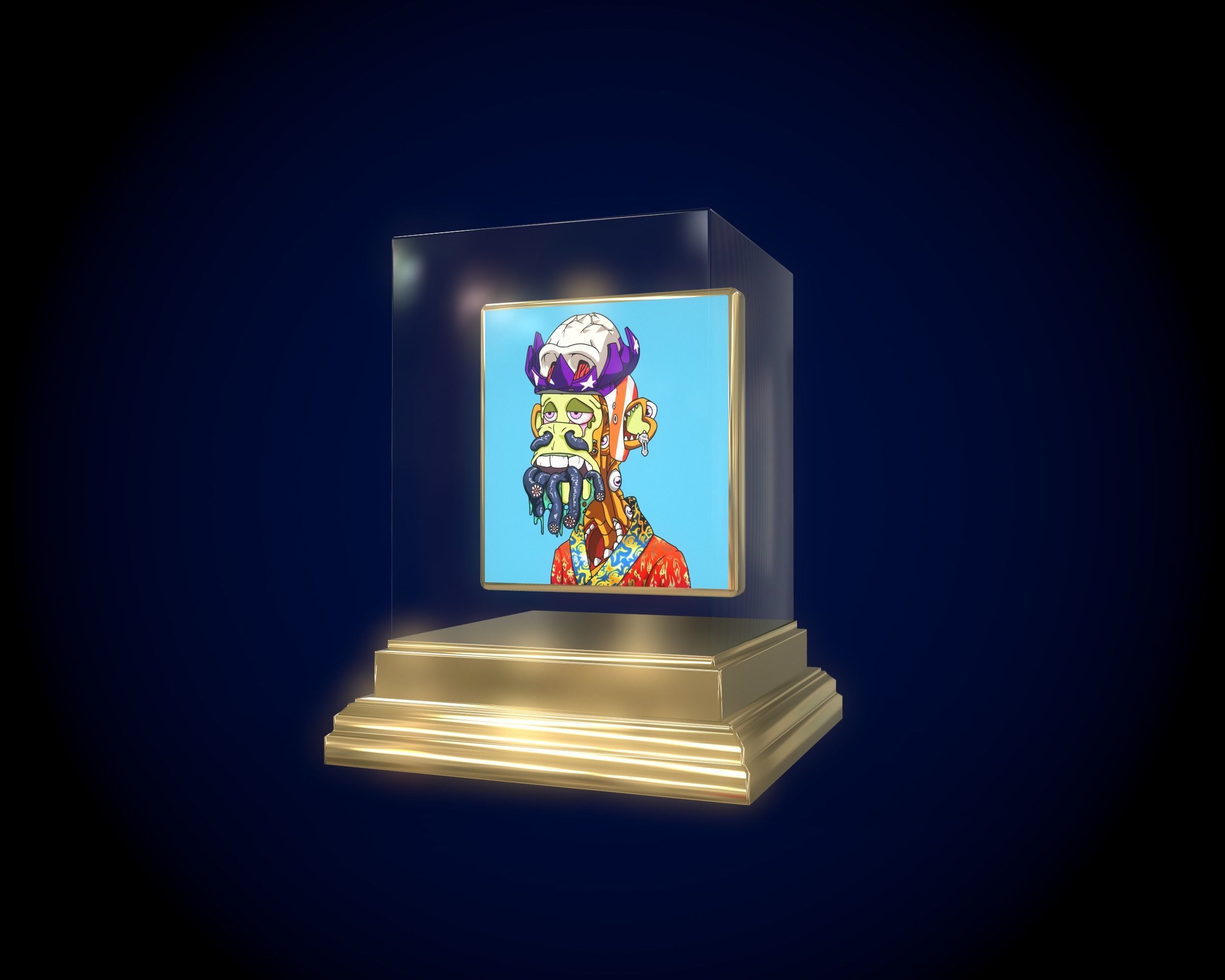 30 Mutant Ape  Gold Club 3D Model Collection_7