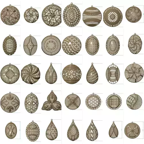 35 Fusion Pendant 3DM Model Women Necklace 3D printable 3D