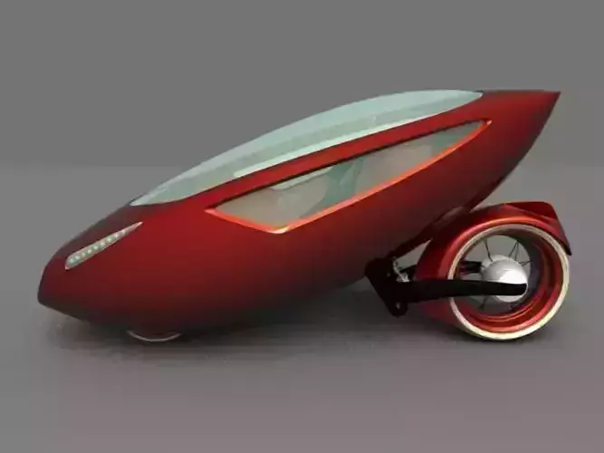 redstar futuristic tricycle