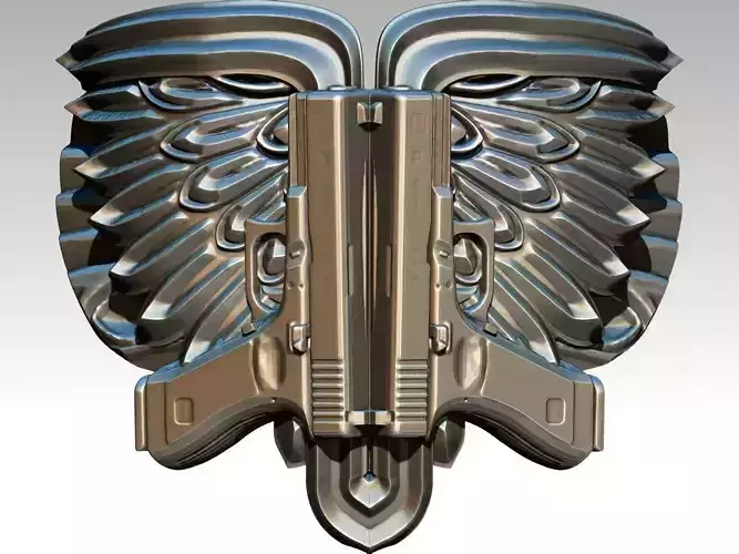 Double Guns Wings Fashion Ring