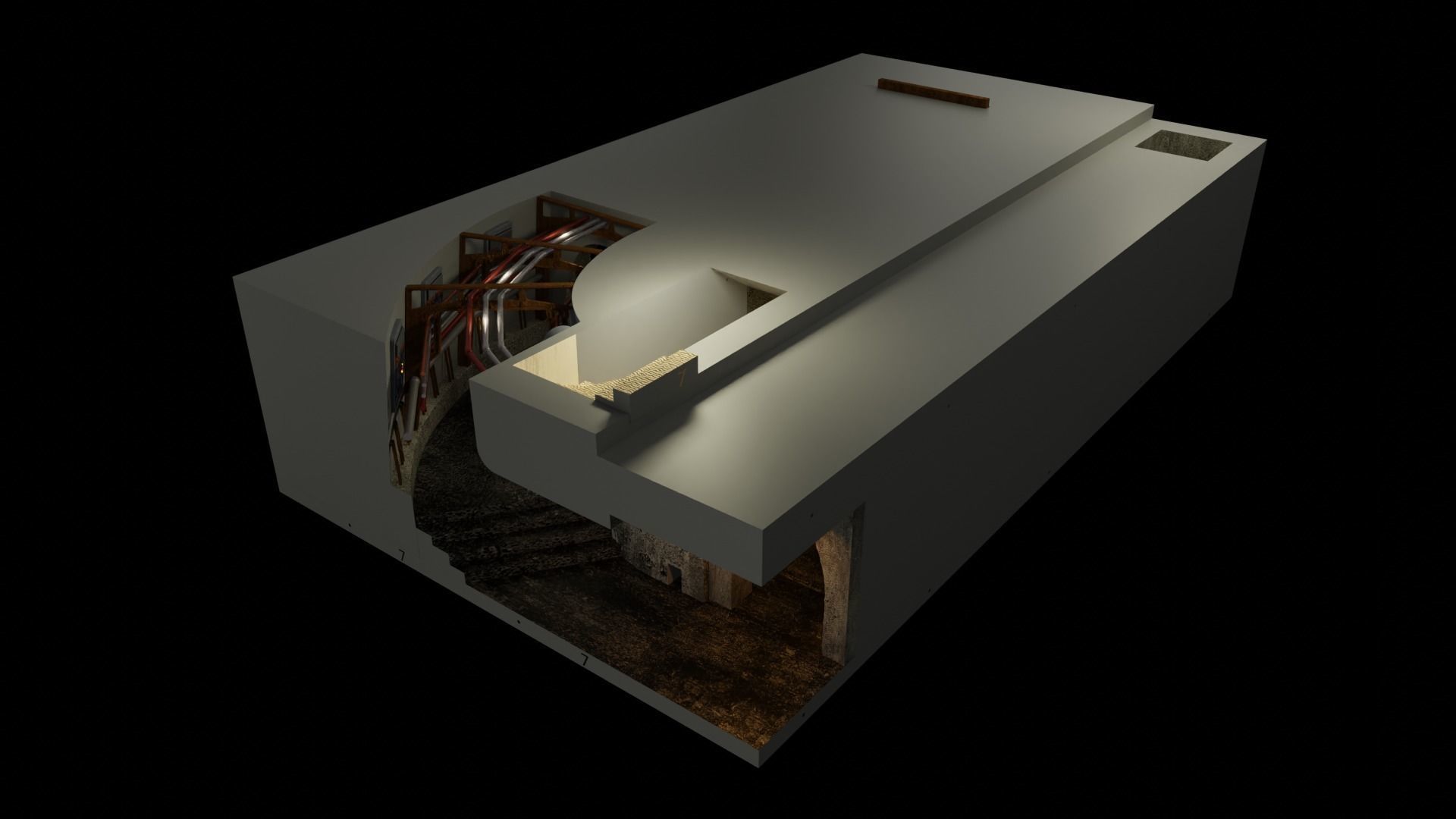 Jabbas Throne Room - Boiler Room - Complete set 1-12 scale 3D Model Collection_5