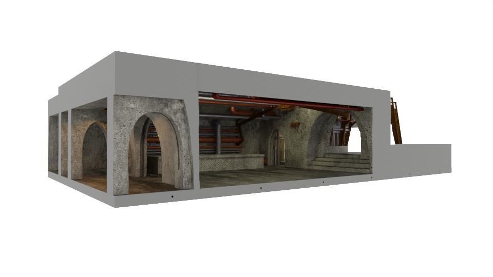 Jabbas Throne Room - Boiler Room - Complete set 1-12 scale 3D Model Collection_24