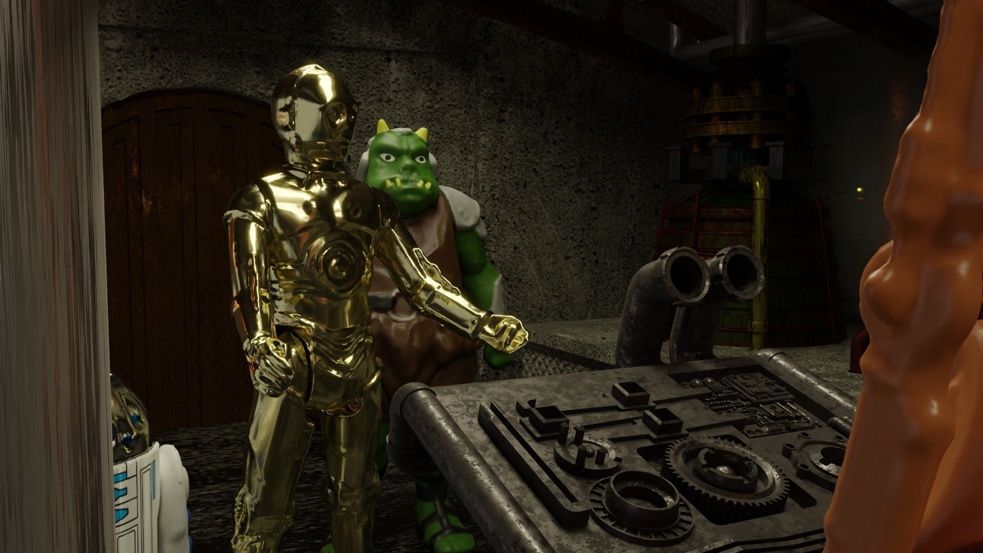 Jabbas Throne Room - Boiler Room - Complete set 1-12 scale 3D Model Collection_15