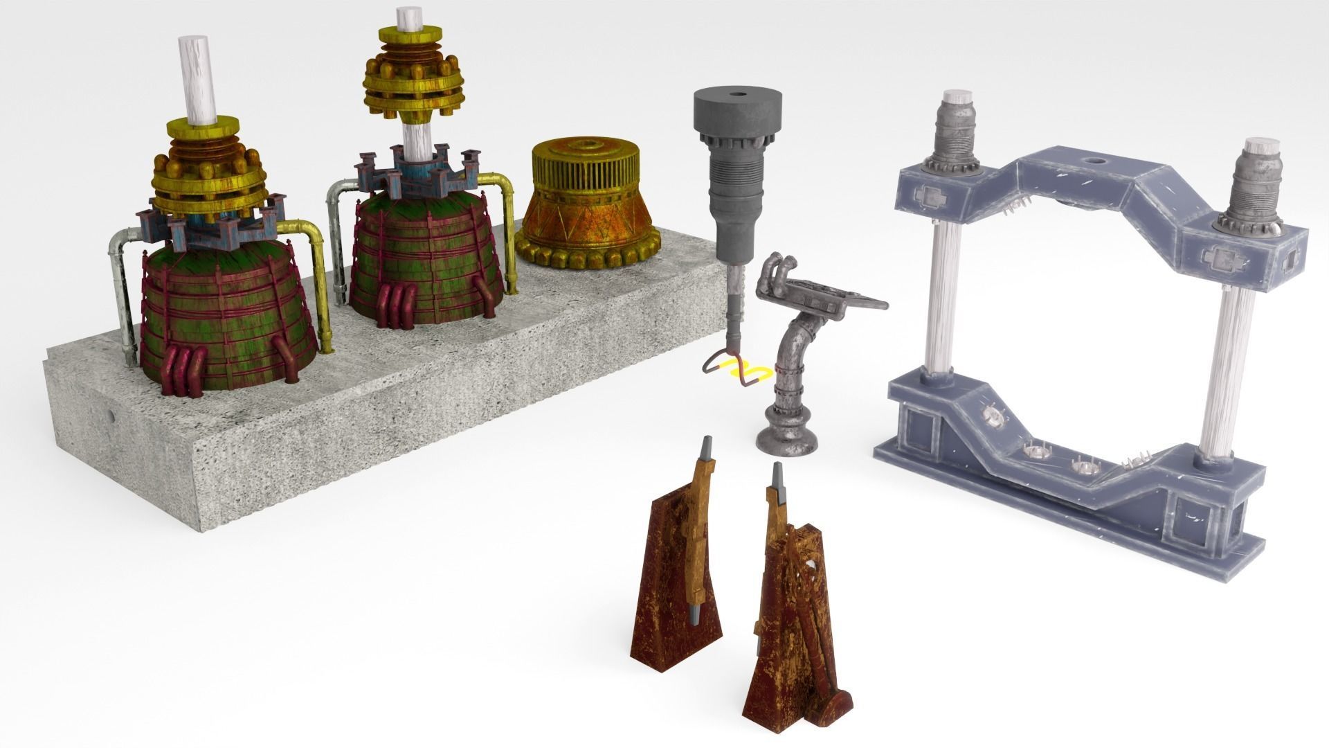 Jabbas Throne Room - Boiler Room - Complete set 1-12 scale 3D Model Collection_21