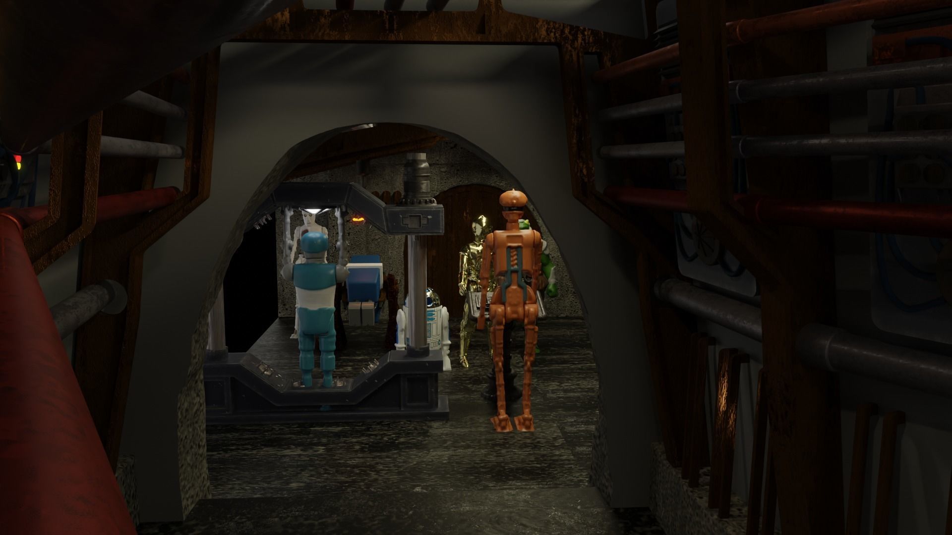 Jabbas Throne Room - Boiler Room - Complete set 1-12 scale 3D Model Collection_6