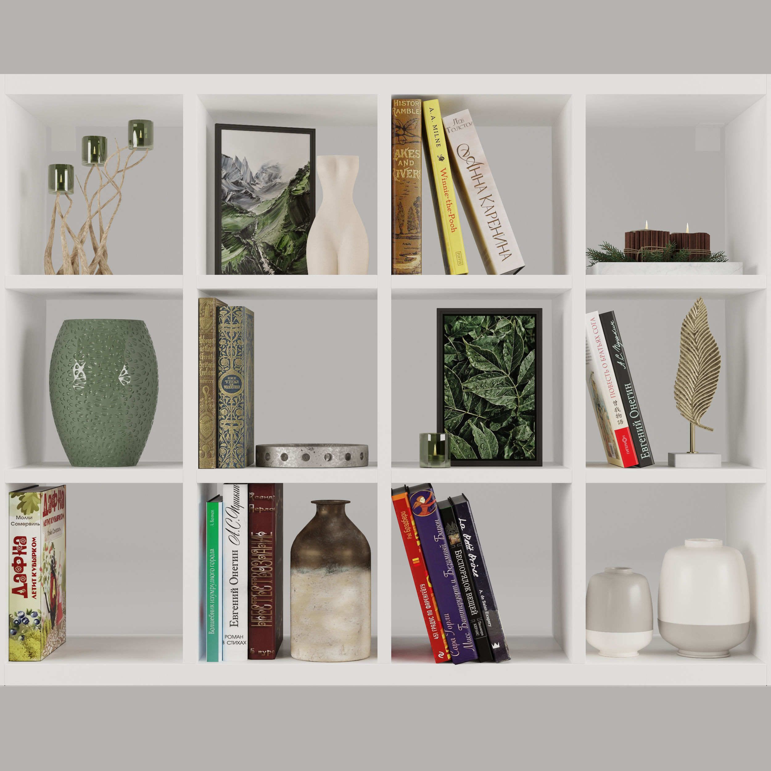 Bookcase KALLAX Ikea 3D model_5