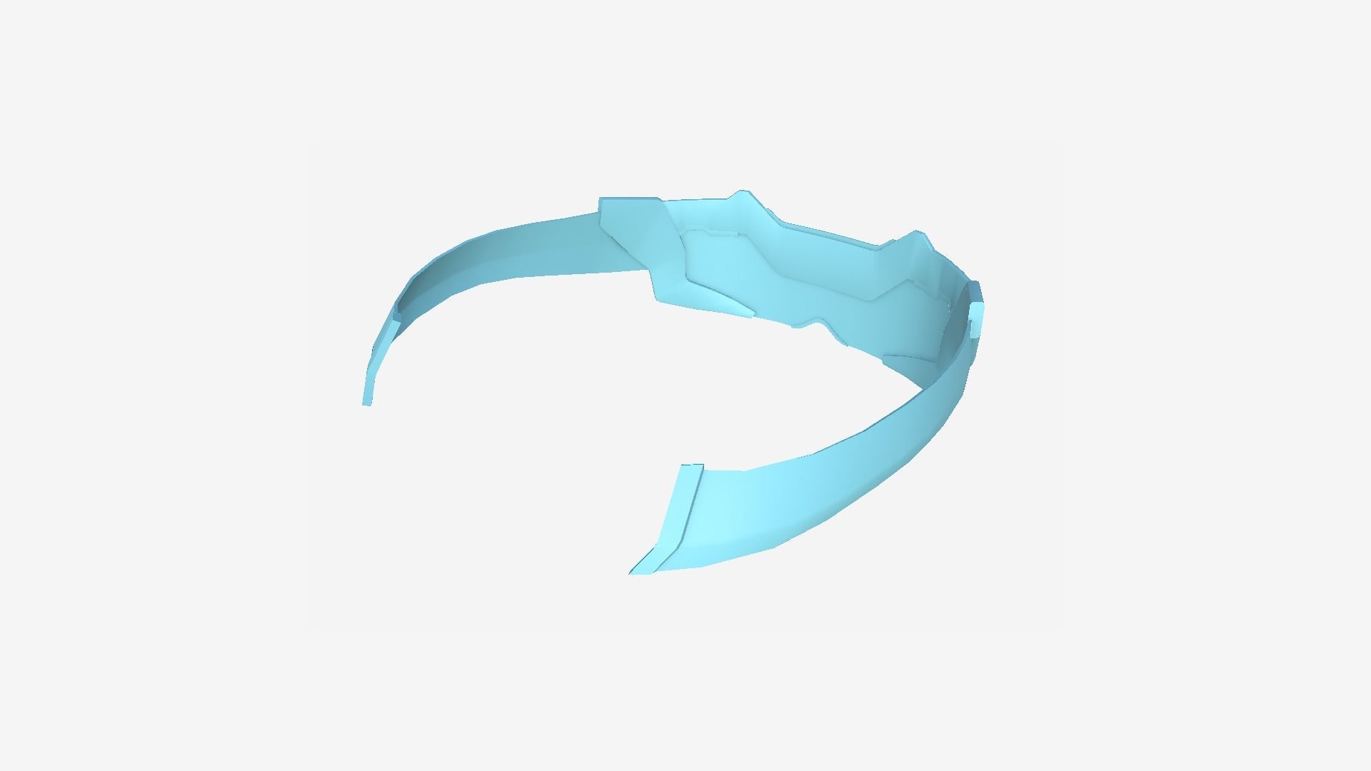 SciFi Glasses F01 White Blue - Character Design Fashion Low-poly 3D model_10