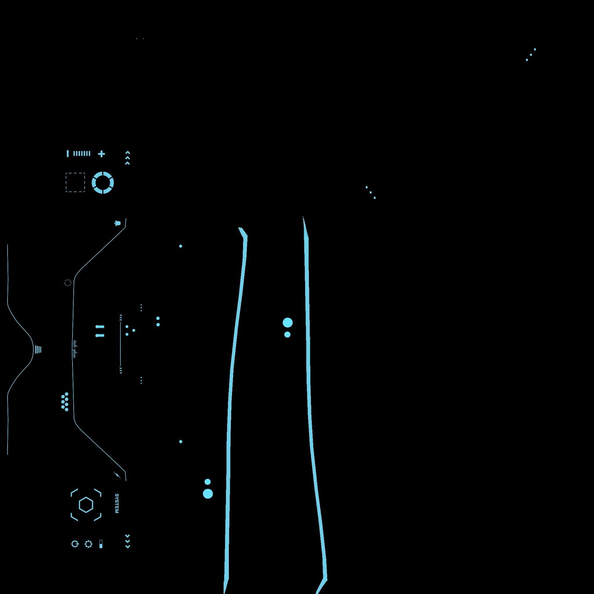 SciFi Glasses F01 White Blue - Character Design Fashion Low-poly 3D model_17