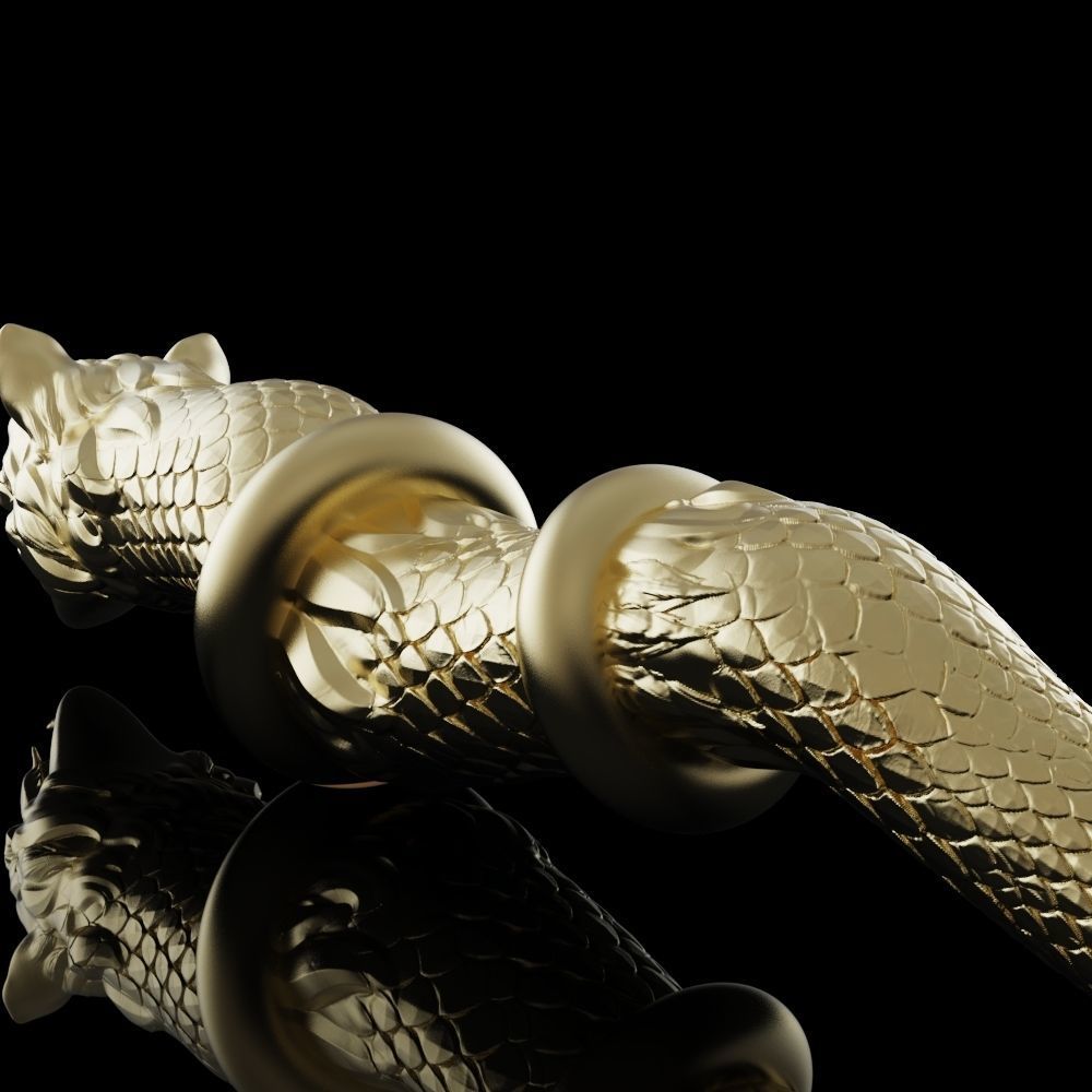 Dacic Wolf keyring 3D print model_2