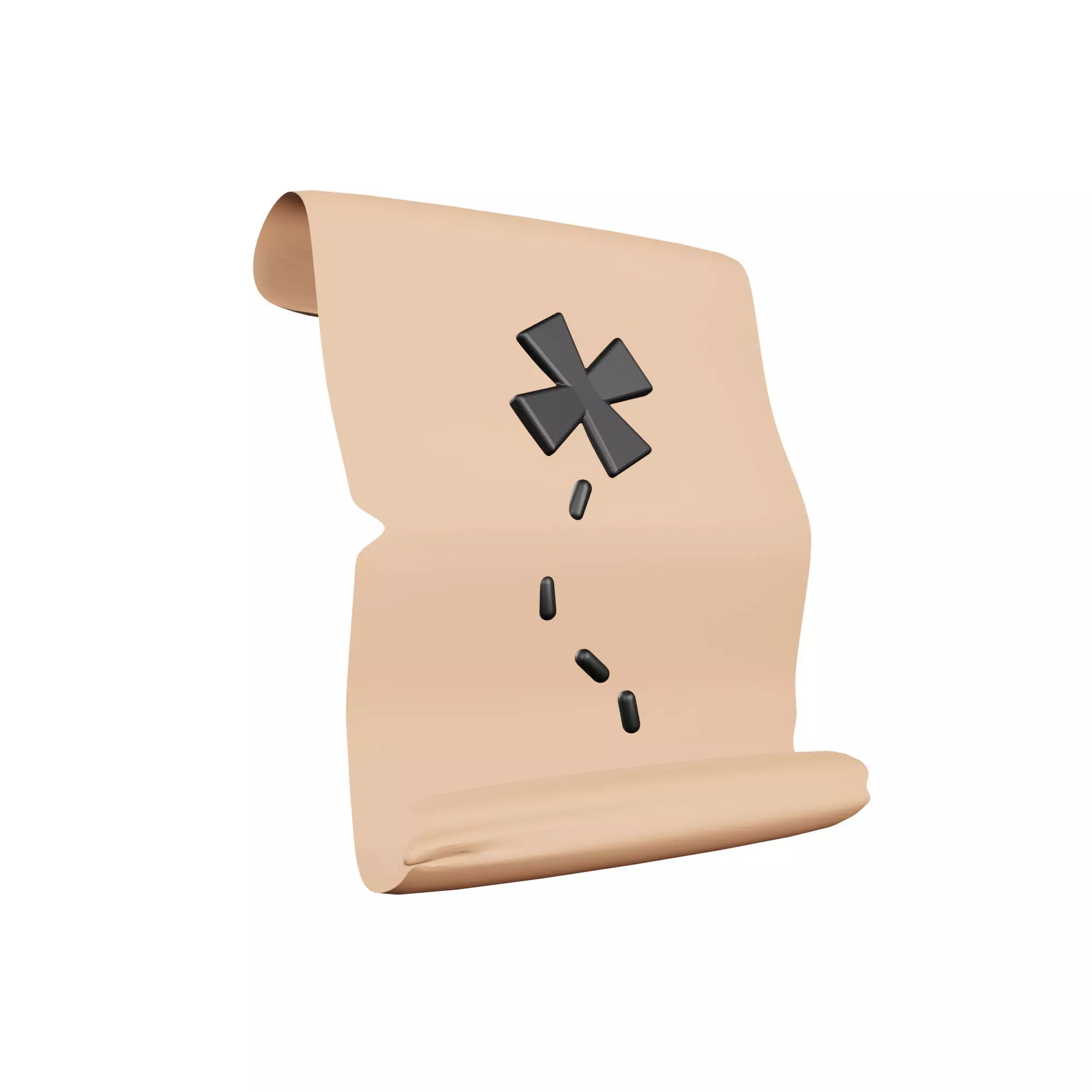 Game Map Icon Low-poly 3D model_0