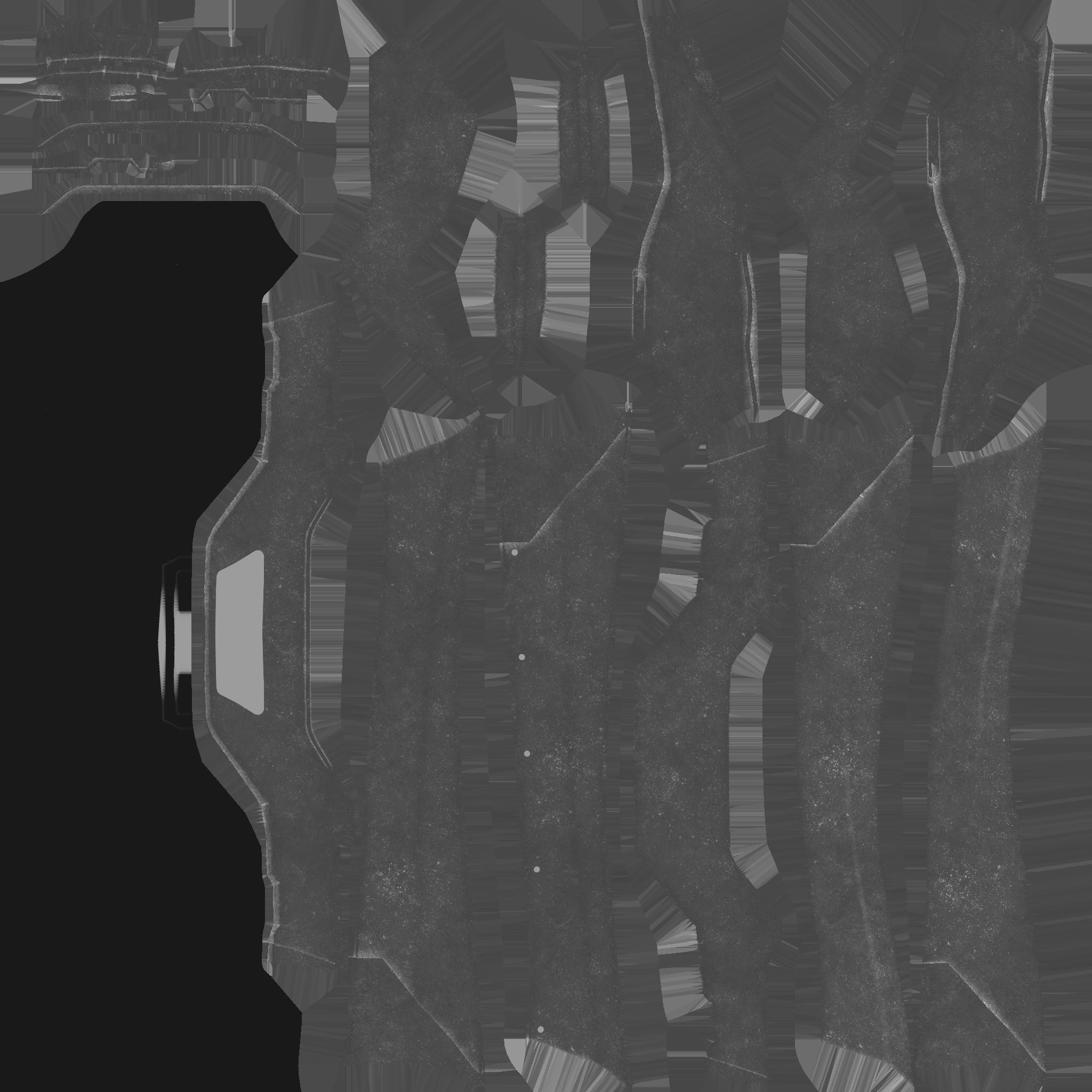 SciFi Glasses F06 Dark Steel - Character Design Fashion Low-poly 3D model_23