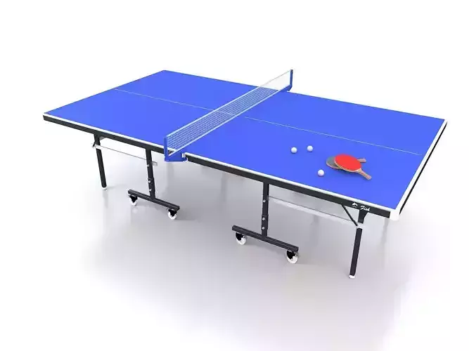 Table Tennis with paddles - Ping pong 3D model