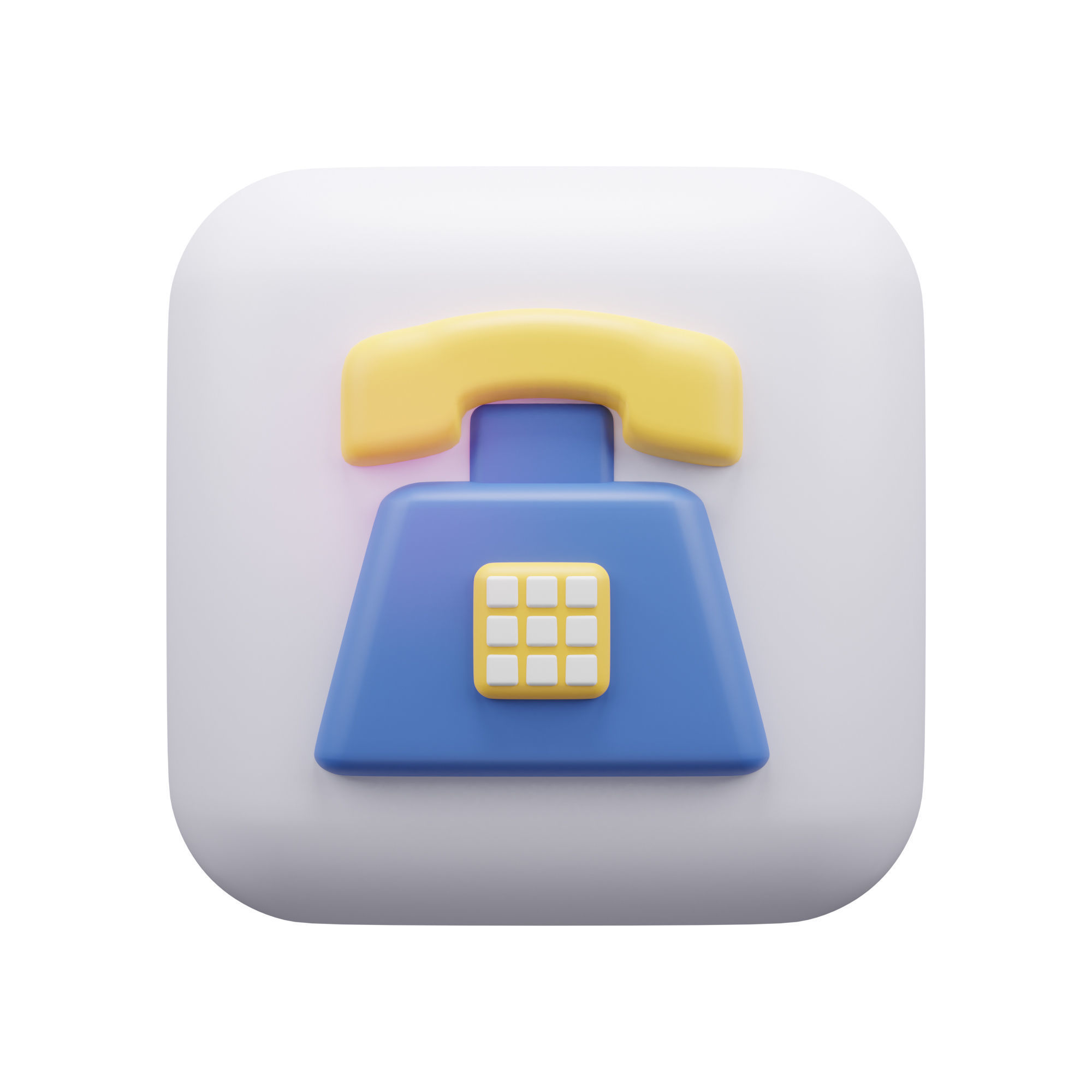 Contact Us Icon Pack 3D Model Low-poly 3D model_33