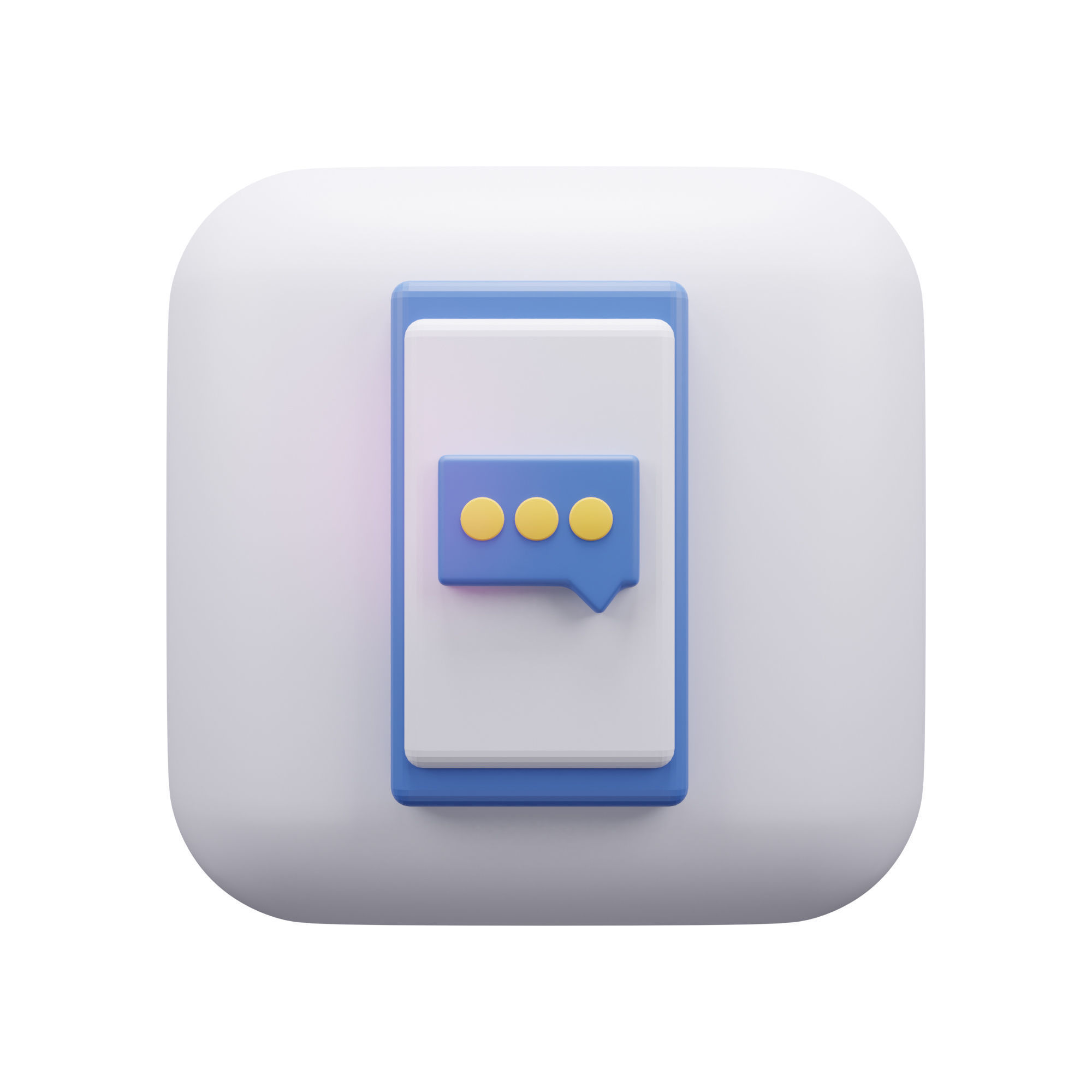 Contact Us Icon Pack 3D Model Low-poly 3D model_32