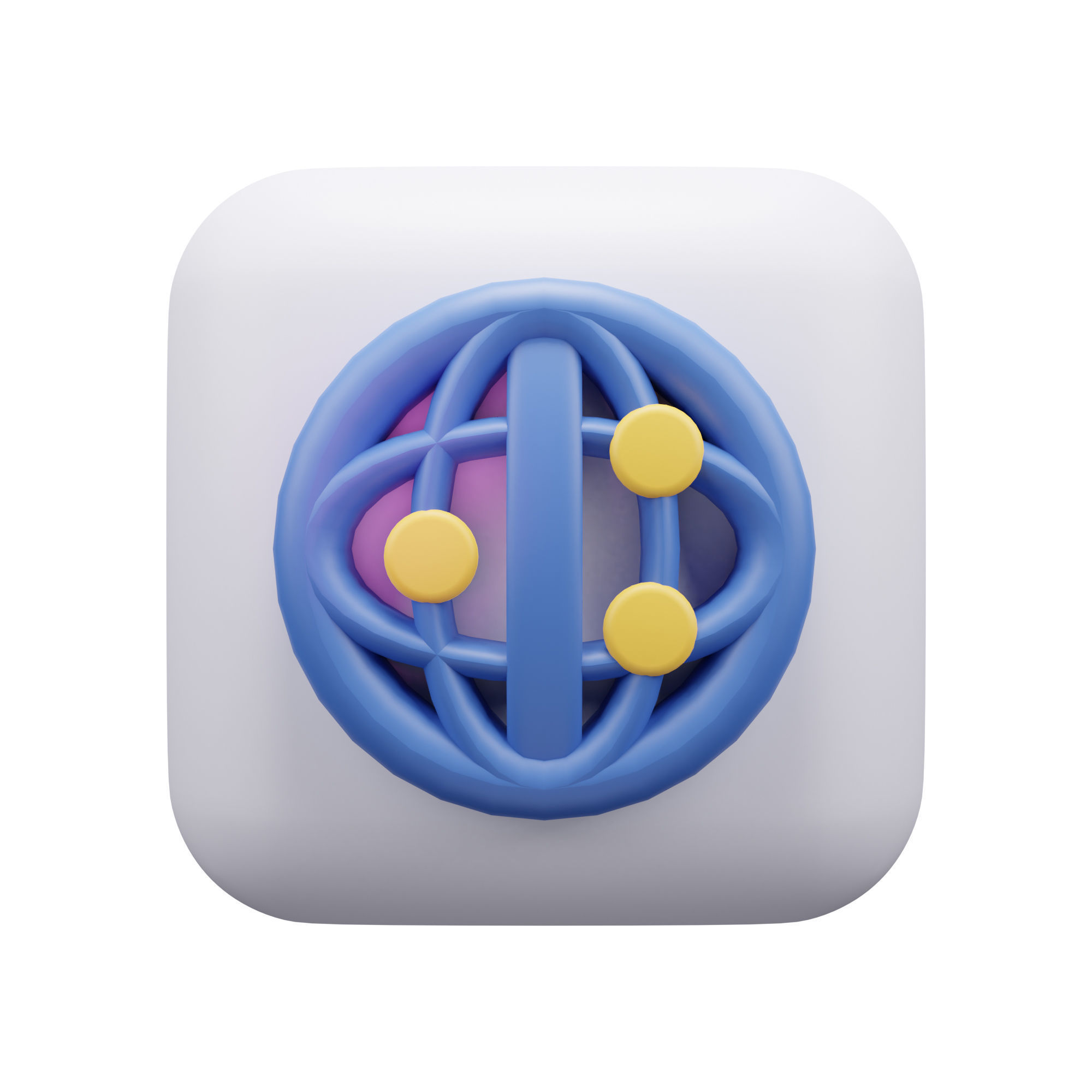 Contact Us Icon Pack 3D Model Low-poly 3D model_40