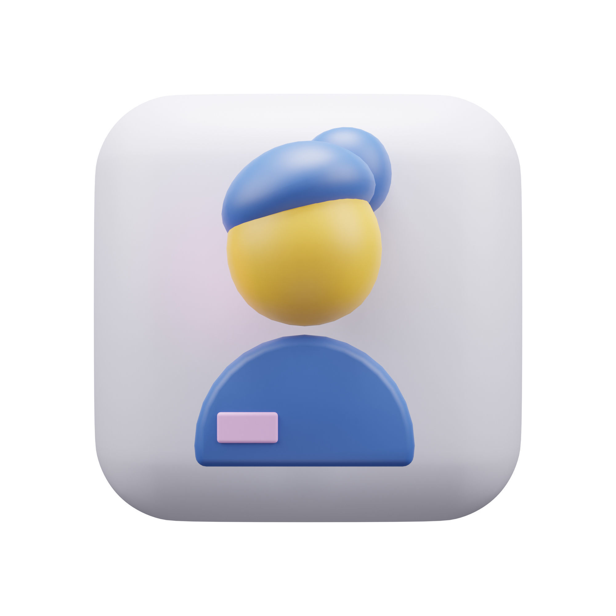 Contact Us Icon Pack 3D Model Low-poly 3D model_38