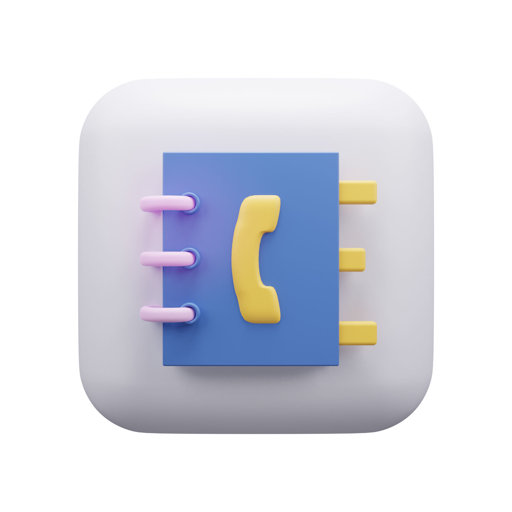 Contact Us Icon Pack 3D Model Low-poly 3D model_3