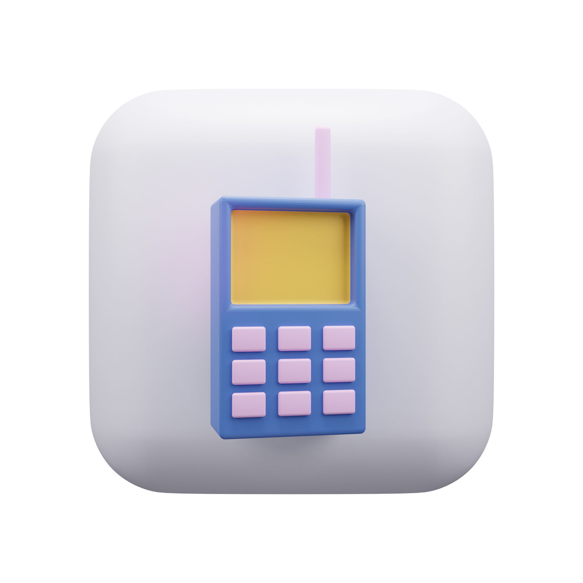 Contact Us Icon Pack 3D Model Low-poly 3D model_24