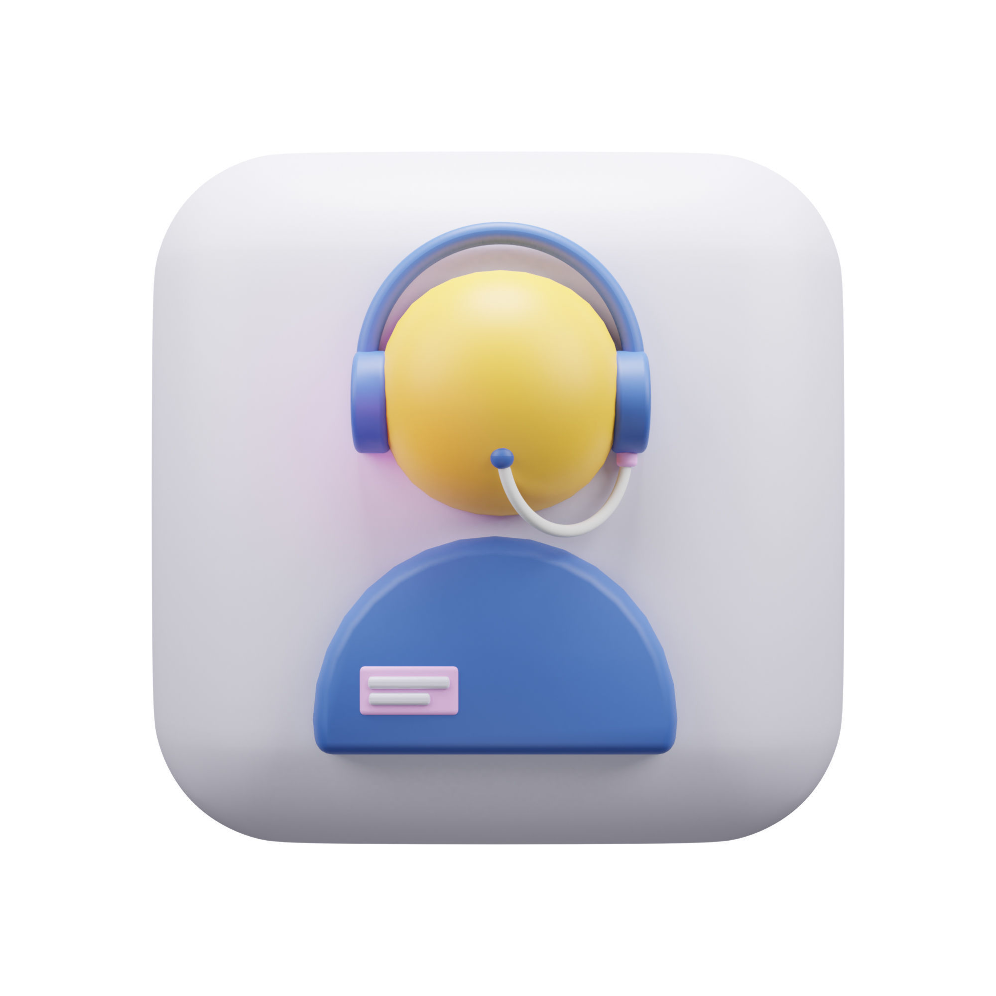 Contact Us Icon Pack 3D Model Low-poly 3D model_10