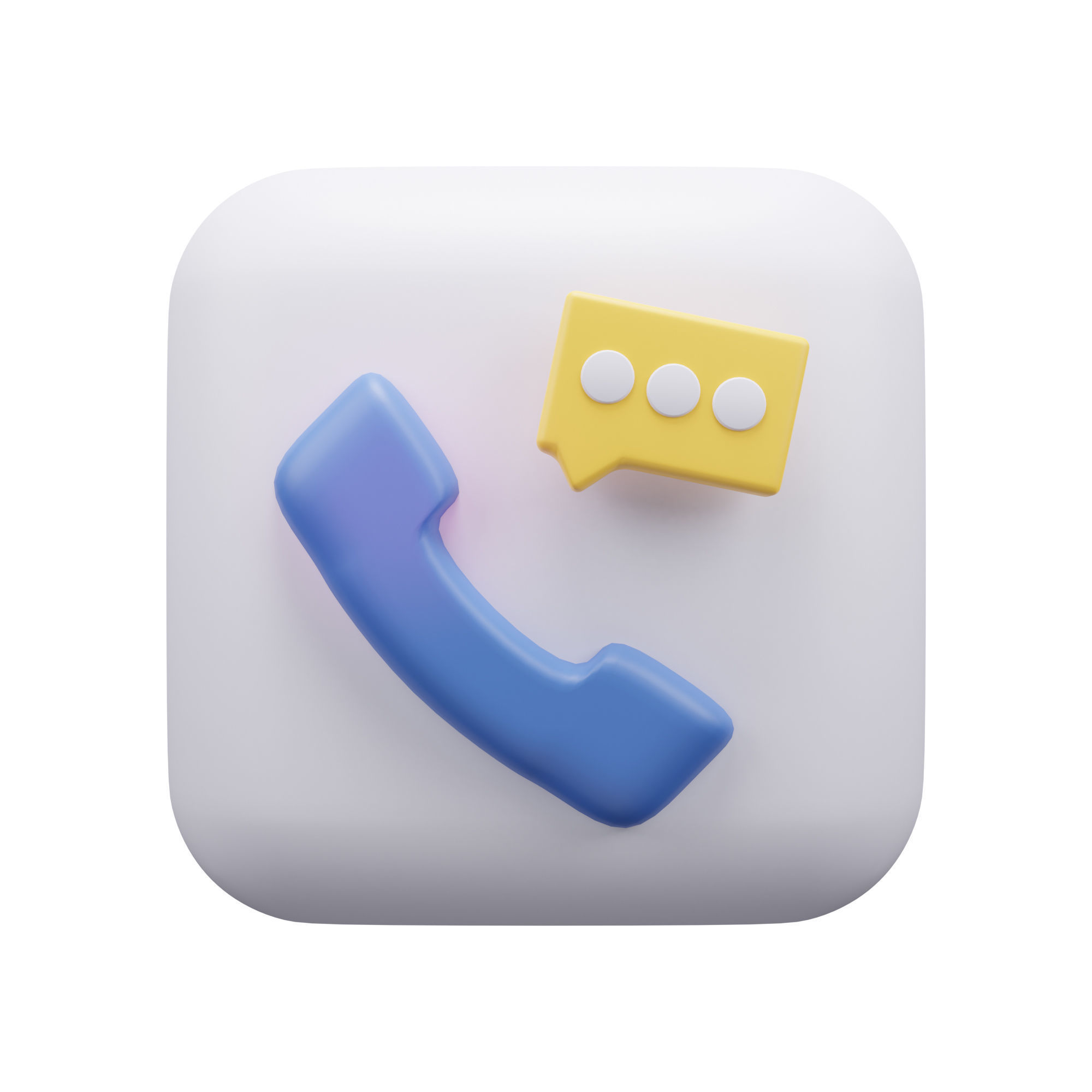 Contact Us Icon Pack 3D Model Low-poly 3D model_34