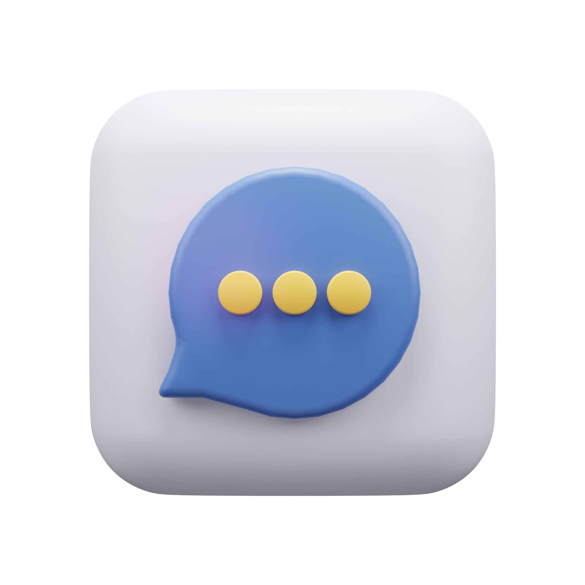 Contact Us Icon Pack 3D Model Low-poly 3D model_7