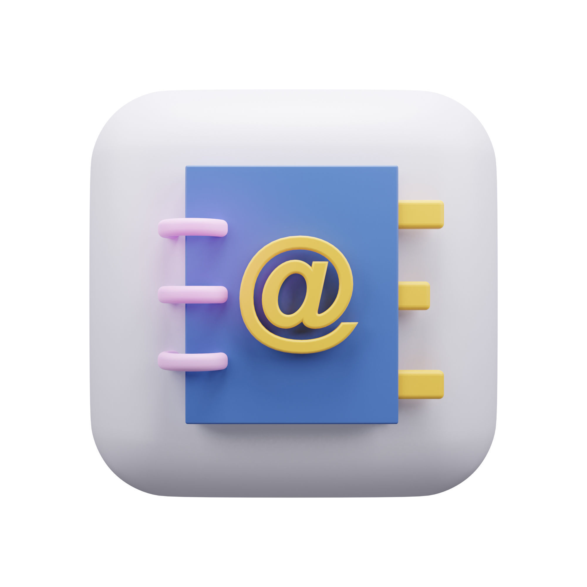 Contact Us Icon Pack 3D Model Low-poly 3D model_2