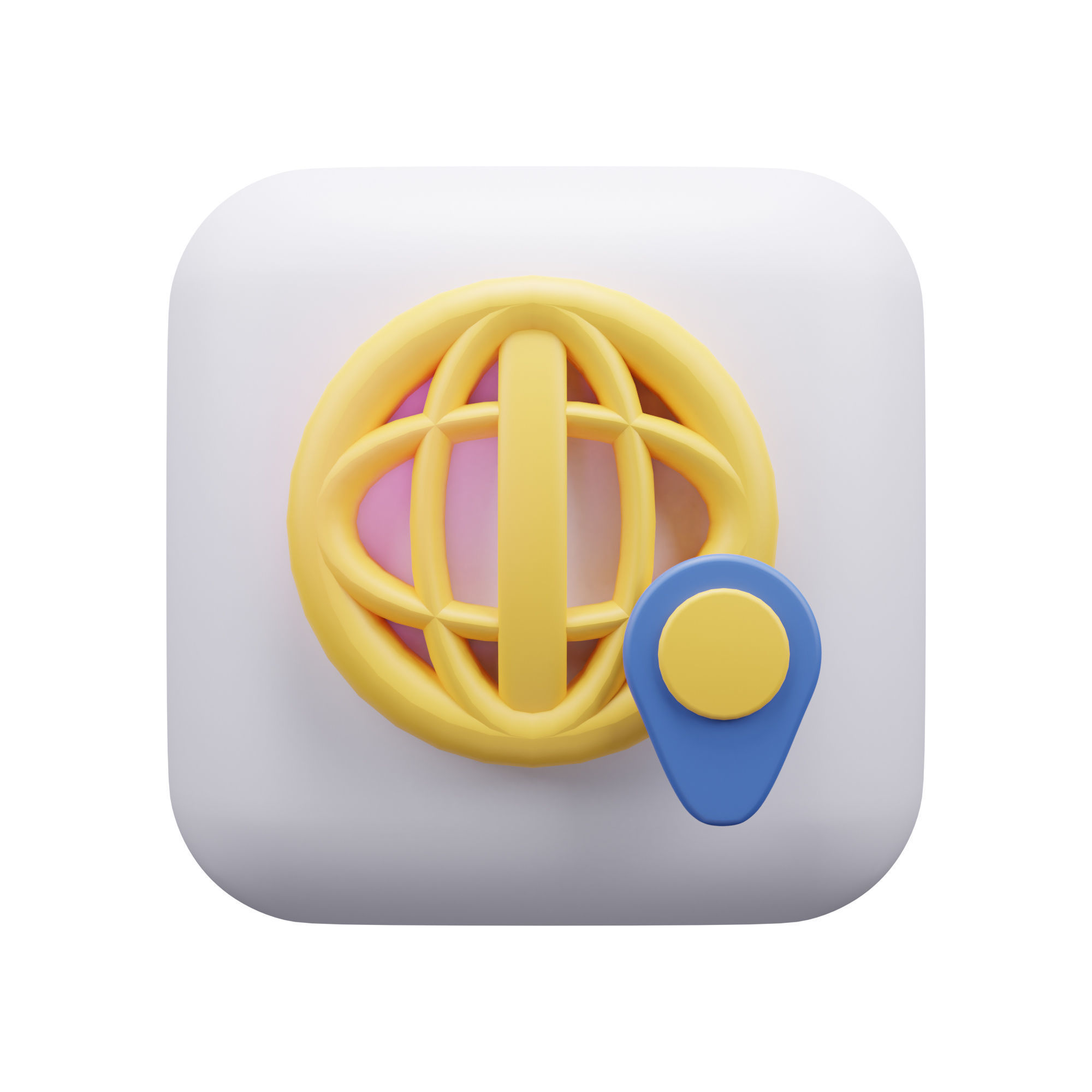 Contact Us Icon Pack 3D Model Low-poly 3D model_39