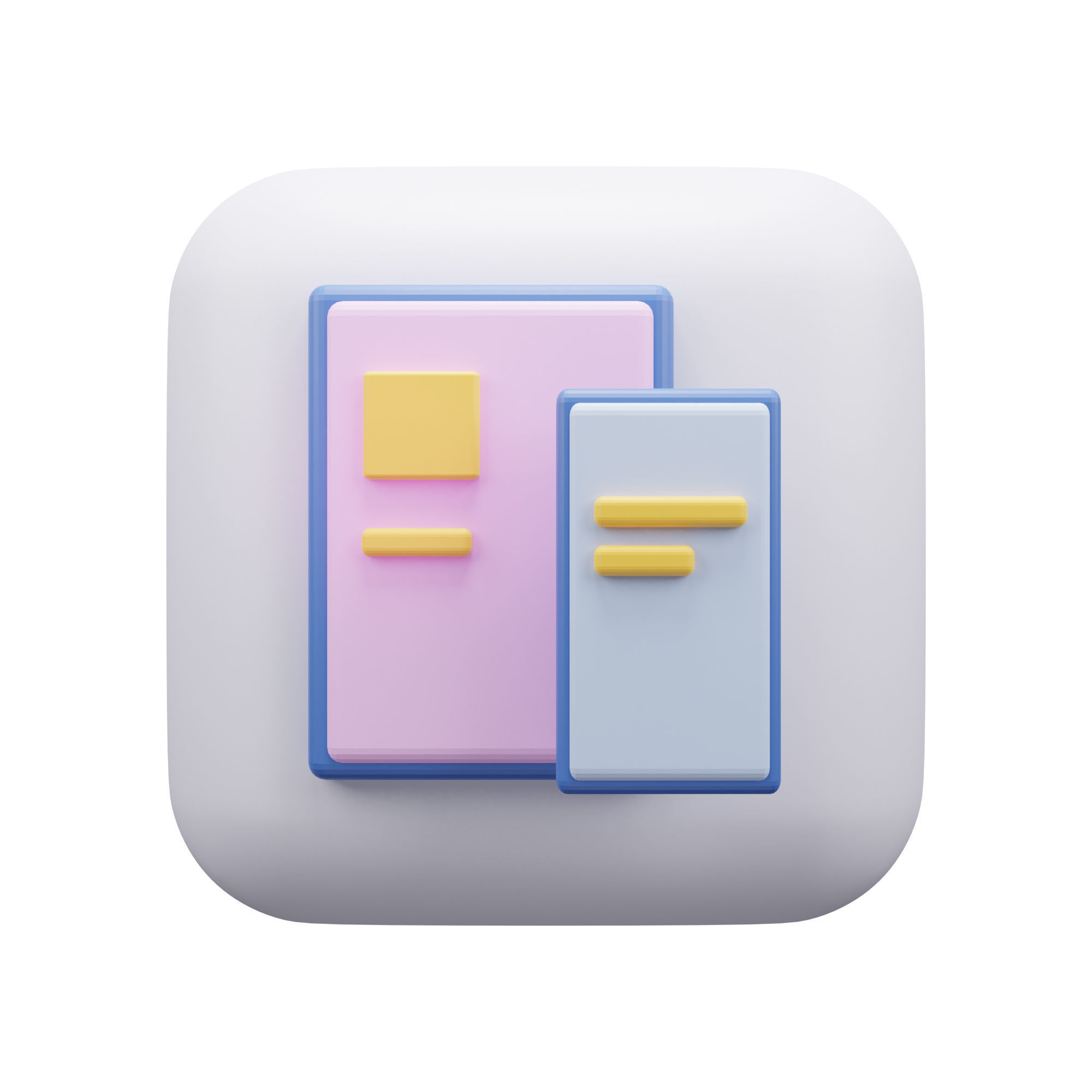 Contact Us Icon Pack 3D Model Low-poly 3D model_28