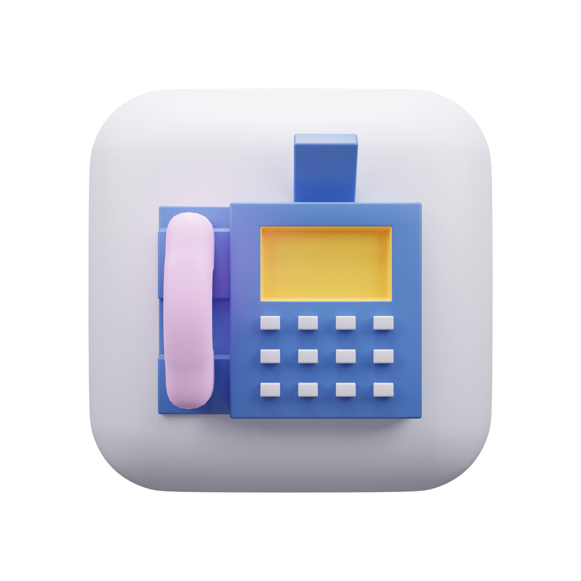 Contact Us Icon Pack 3D Model Low-poly 3D model_12