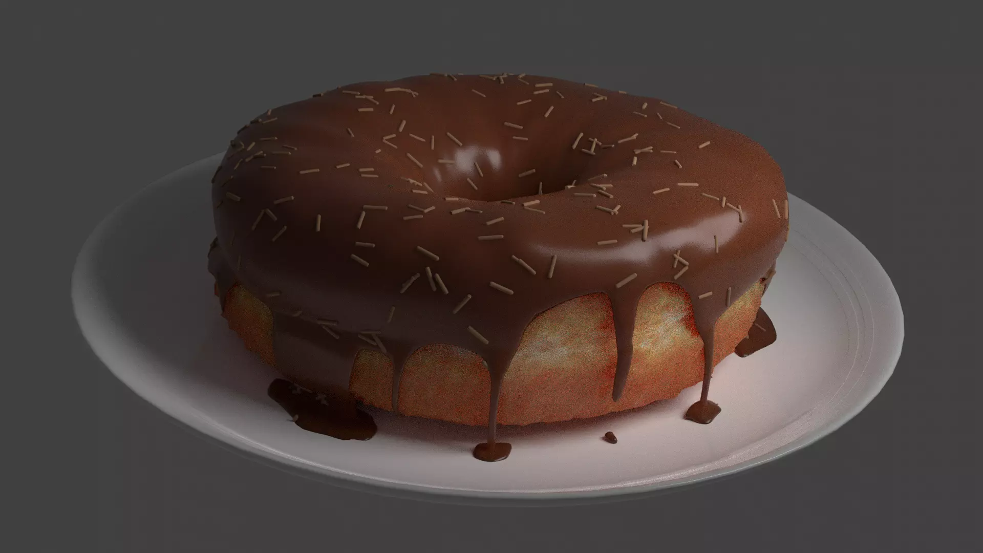Cocolate Donut Free 3D model_0