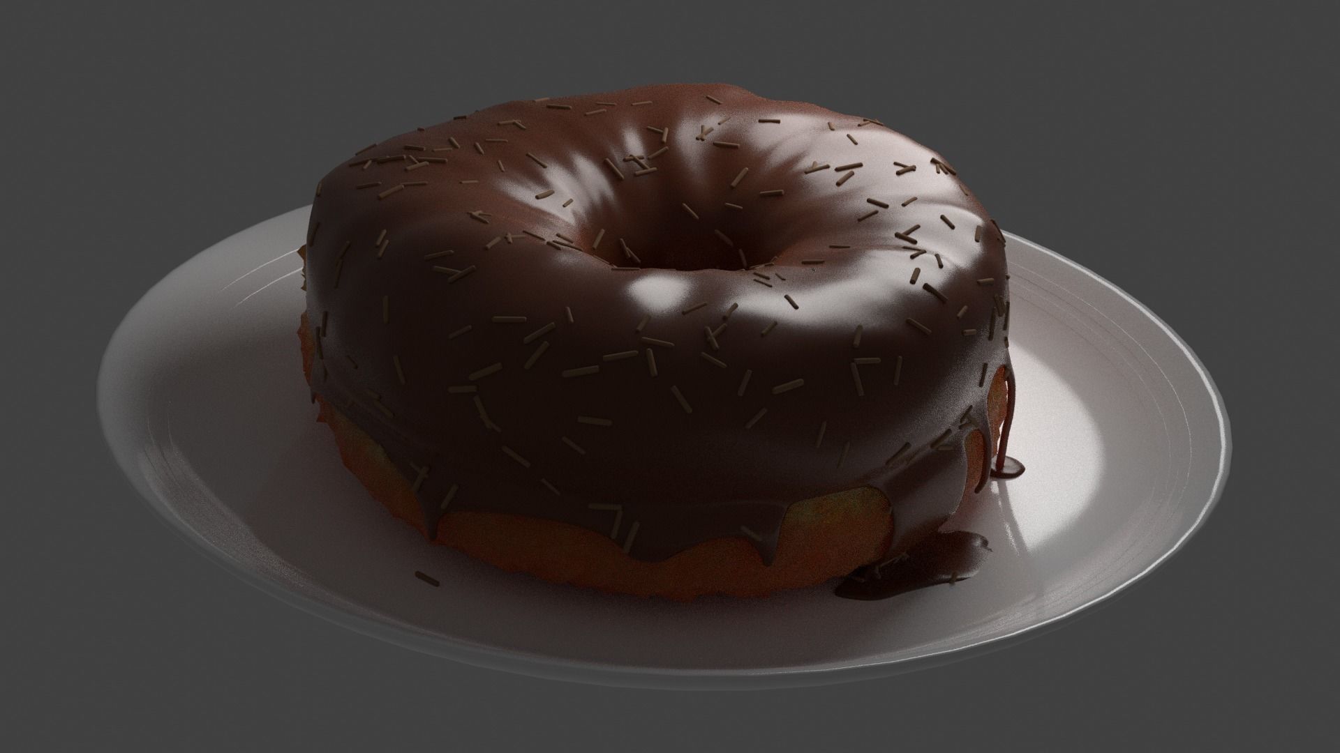 Cocolate Donut Free 3D model_1