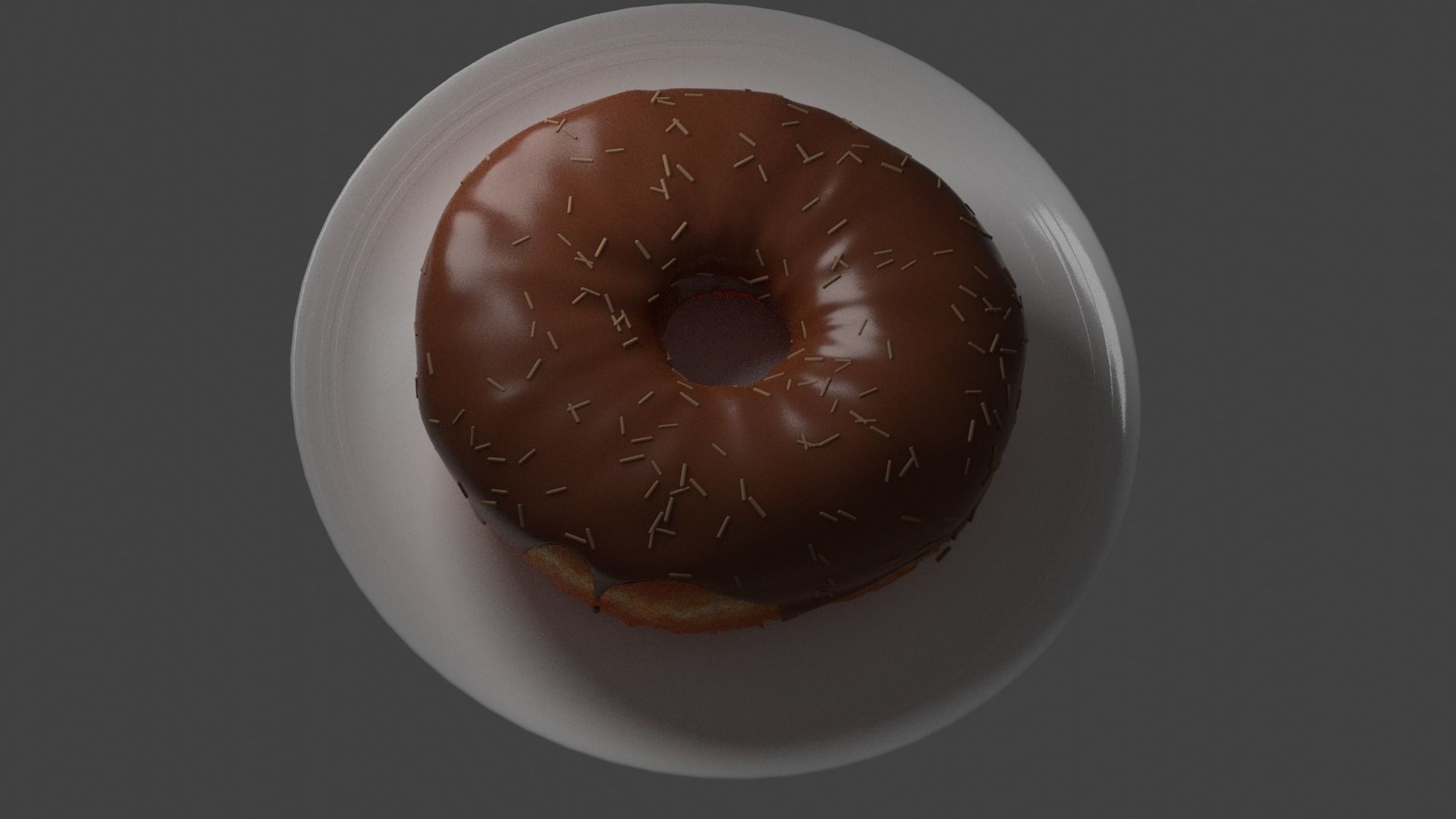 Cocolate Donut Free 3D model_3