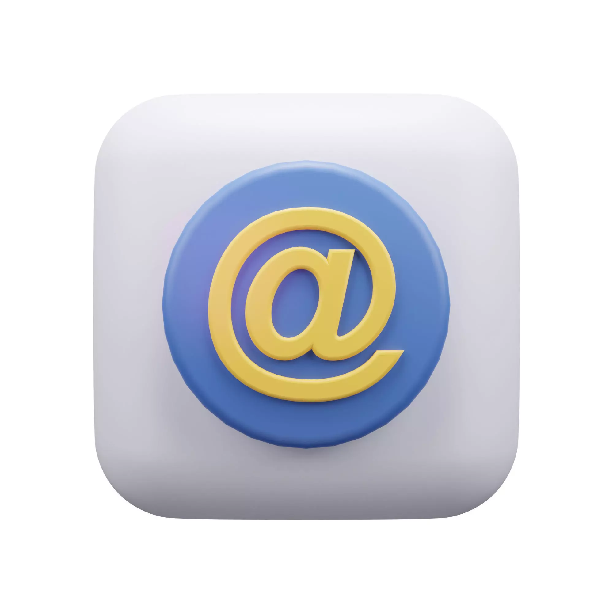 Contact Us Arroba Icon Low-poly 3D model_0