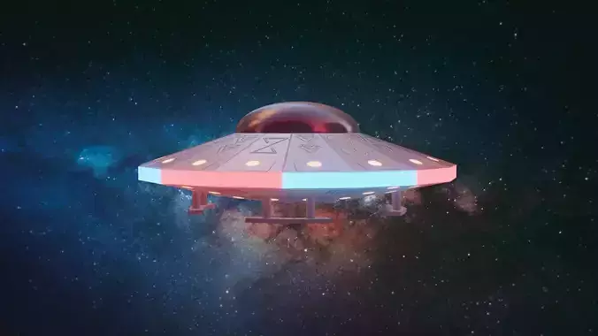 Flying Saucer- Rigged Low-poly 3D model