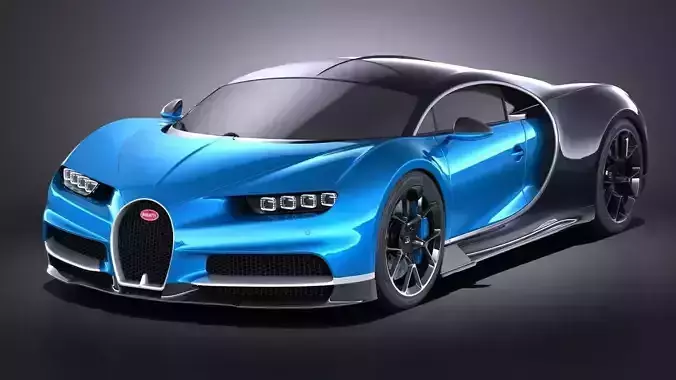 Bugatti Chiron 2017 without interior