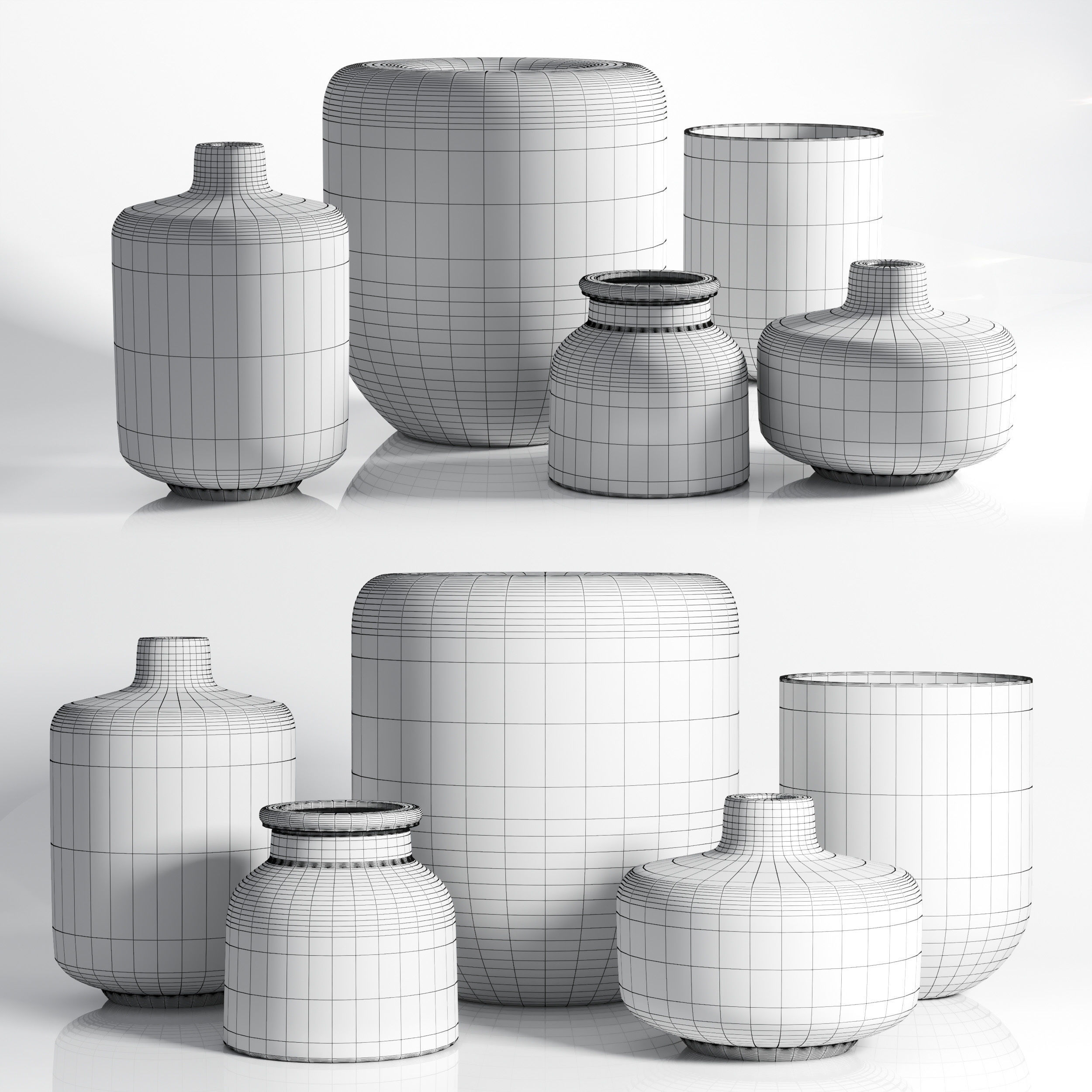 Mickleton  Kristina Recycled Glass Vase  Low-poly 3D model_6